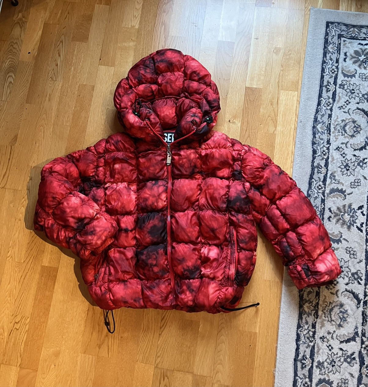 Diesel Diesel Red Puffer Jacket Size US M / EU 48-50 / 2 - 1 Thumbnail