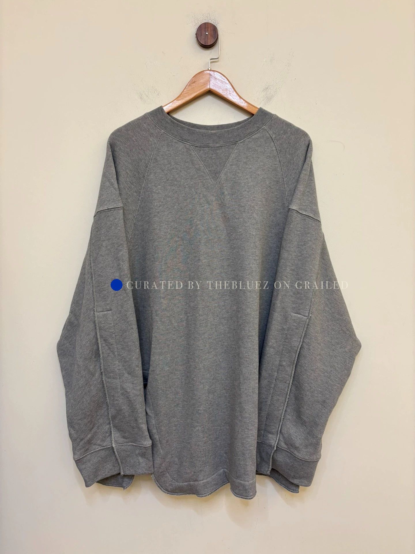 Dries Van Noten Gray Oversized Long Sleeve Sweatshirt - Size L Size US L / EU 52-54 / 3 - 1 Thumbnail