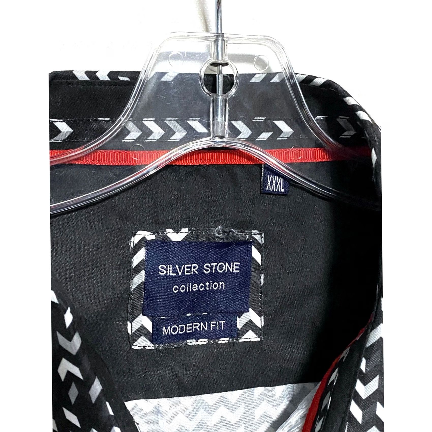 Vintage VINTAGE Silver Stone Geometric Black White Button Shirt Mens XXXL Art Deco Statement Size US XXL / EU 58 / 5 - 5 Thumbnail