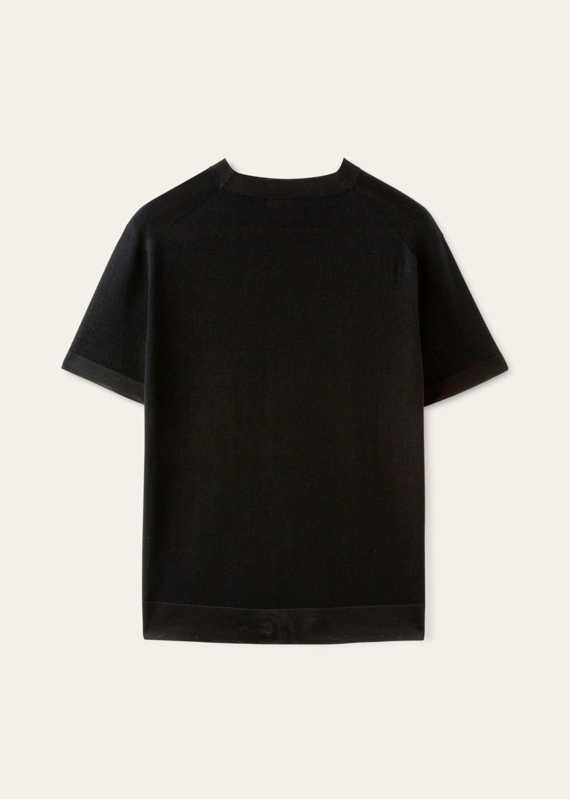 Loro Piana o1srvl11e0125 FAN6243 Suwa Crewneck T-Shirt in Black Size L / US 10 / IT 46 - 2 Thumbnail