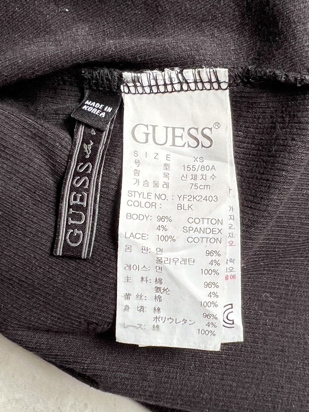 Guess GUESS Black Sleeveless T-shirt Size US XS / EU 42 / 0 - 6 Thumbnail