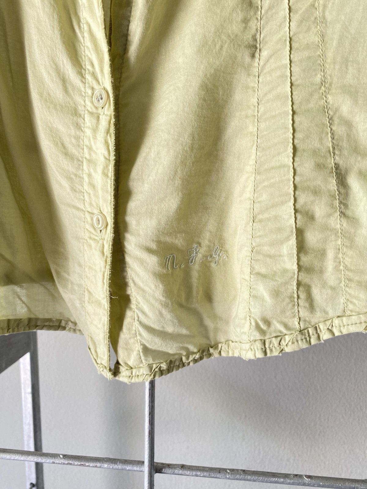 Marithe + Francois Girbaud MARITHE + FRANCOIS GIRBAUD Light Yellow Button-Up Blouse Size ONE SIZE - 12 Thumbnail