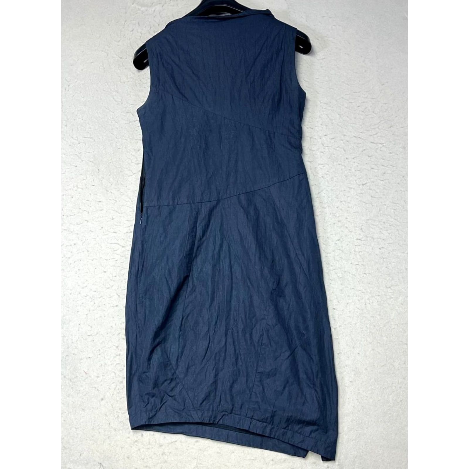 Vintage Porto Dress Womens 0 Blue Navy Sleeveless Asymmetrical Layered Open Leg Size Size XS / US 0-2 / IT 36-38 - 2 Thumbnail