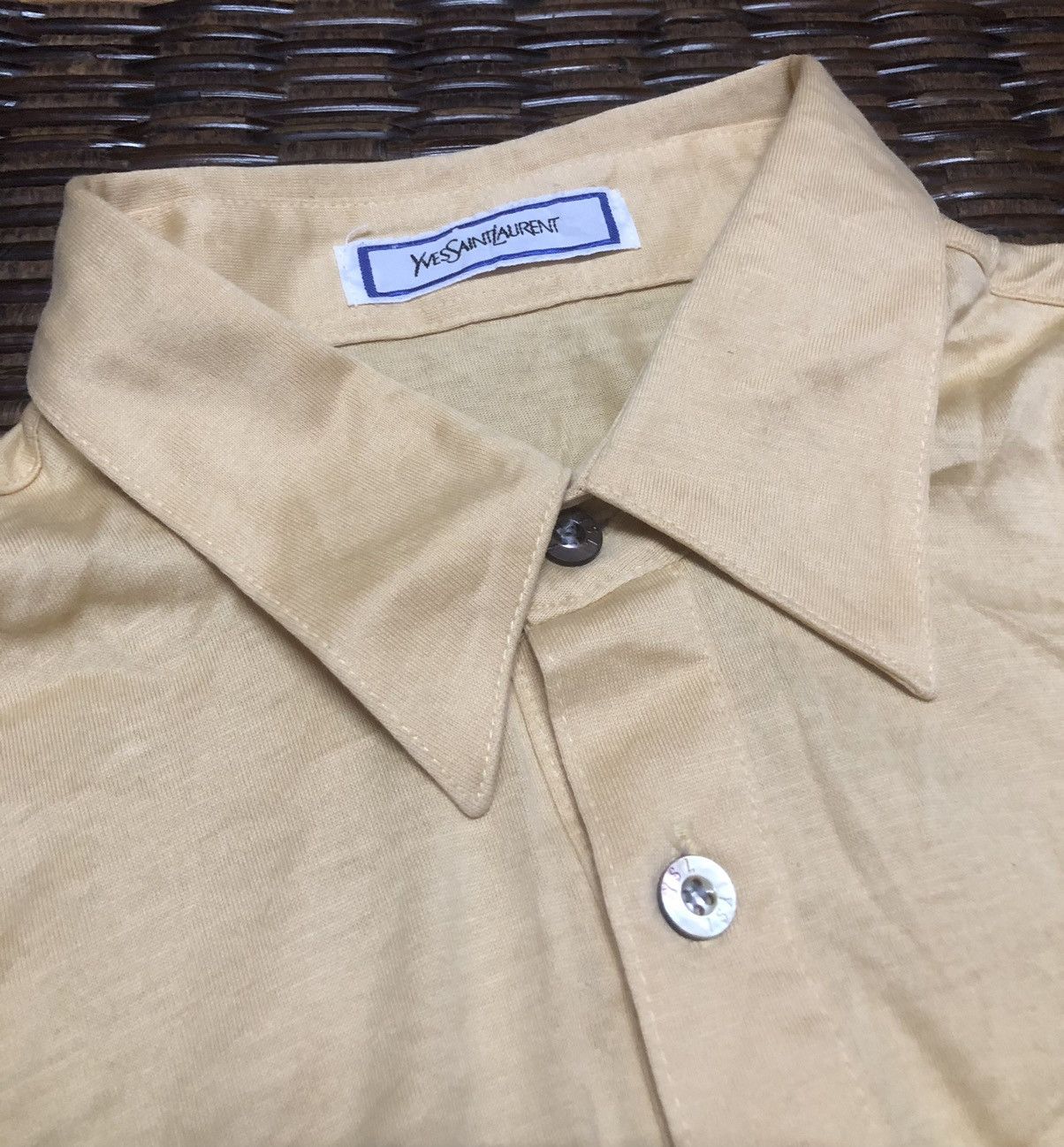 Hedi Slimane × Vintage × Yves Saint Laurent Vintage Yves Saint Laurent Long Sleeve Polo Shirt Size US S / EU 44-46 / 1 - 3 Thumbnail