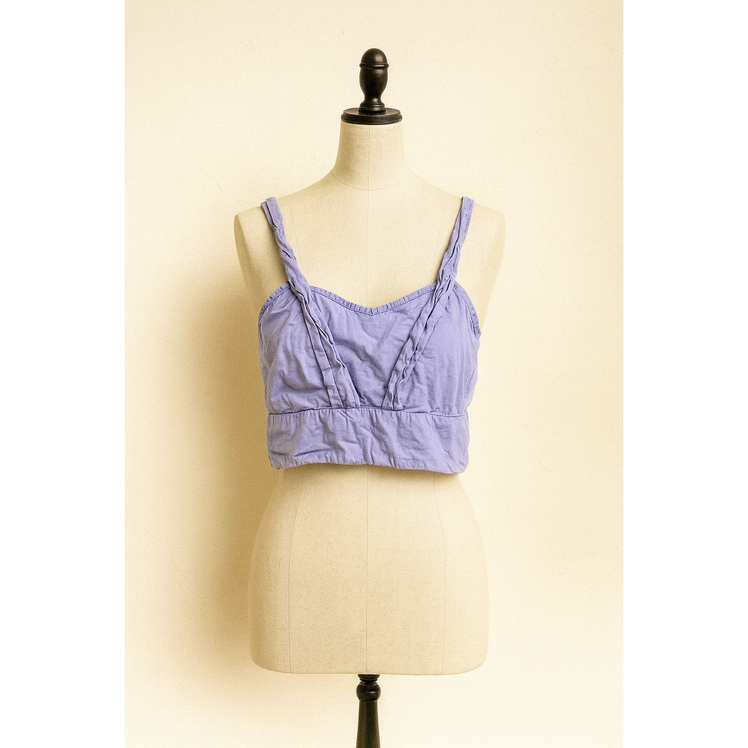 Zara Zara Basic Lavender Ruffle Crop Top Size M (Runs Small) Size M / US 6-8 / IT 42-44 - 1 Thumbnail