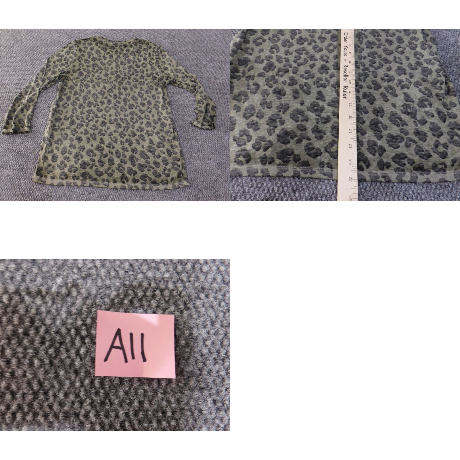 Lucky Brand Lucky Brand Blouse Shirt Women Crew Neck Green Animal Print Knit Modal L Casual Short Sleeve Basic Regular Stretch - (Remove stray punctuation) Size L / US 10 / IT 46 - 8 Thumbnail