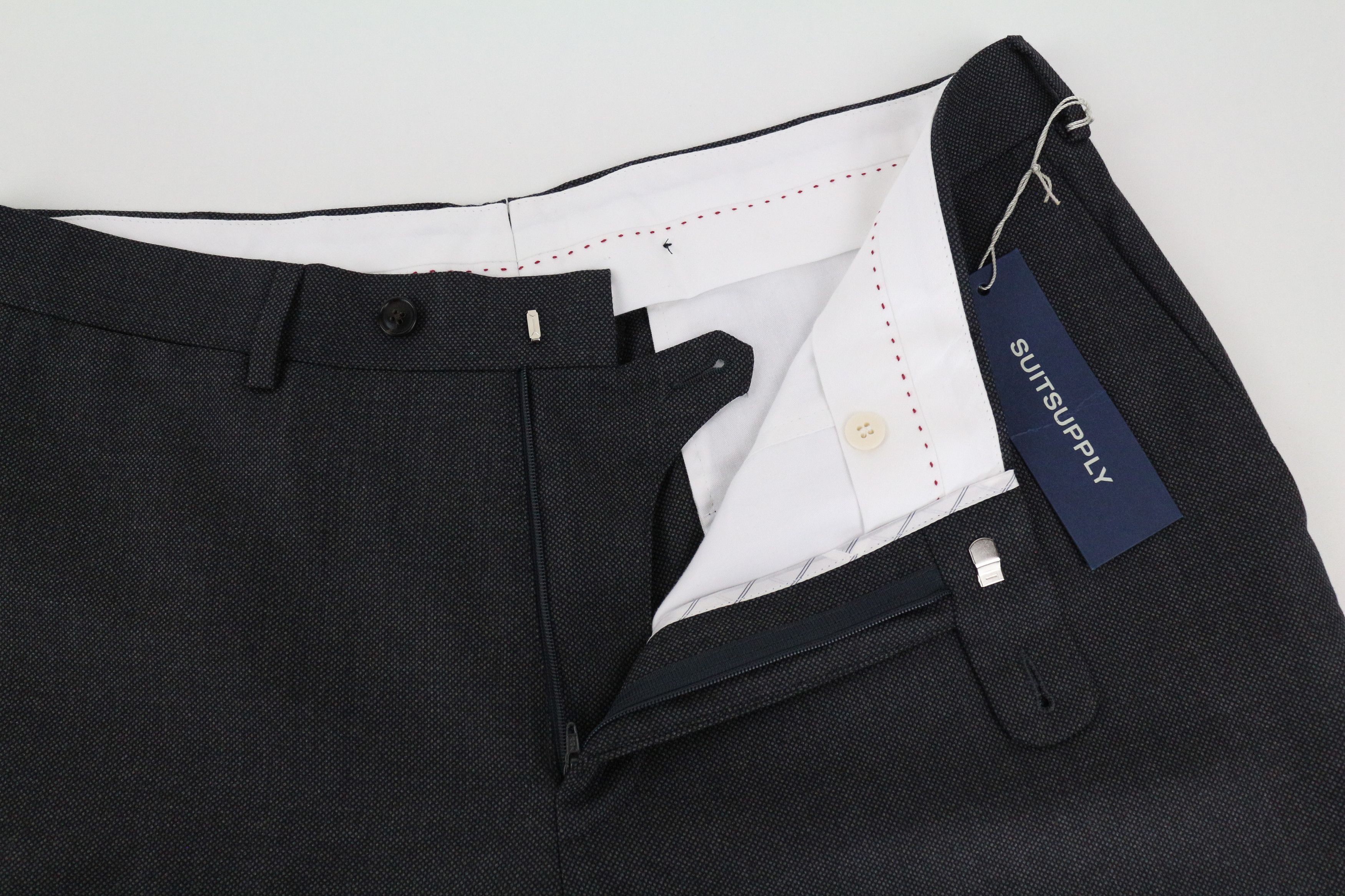 Suitsupply SIENNA UK44R Dark Grey Wool Pleated Front Trousers 61143 Size 44R - 3 Thumbnail