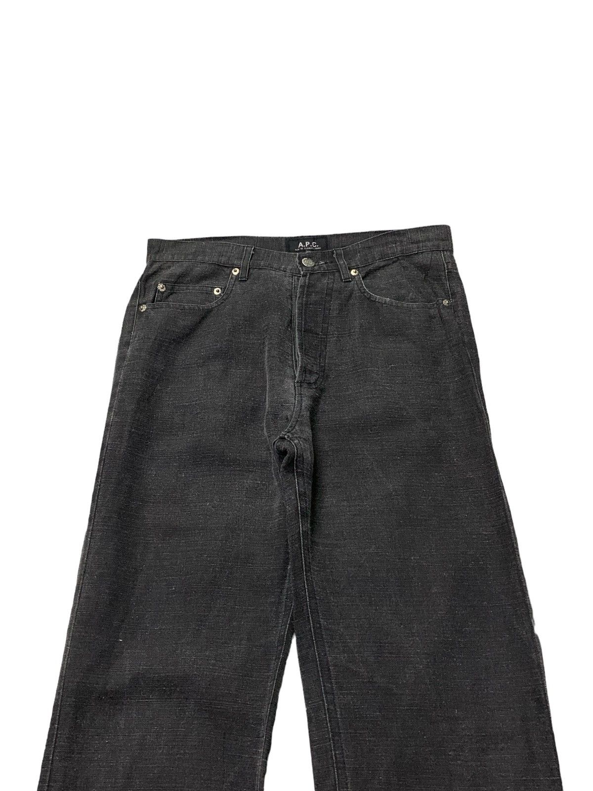 A.P.C. × Designer × Vintage A.P.C Paris Rue De Fleaurus Linnen Cotton Straight Pants Size US 29 - 3 Thumbnail