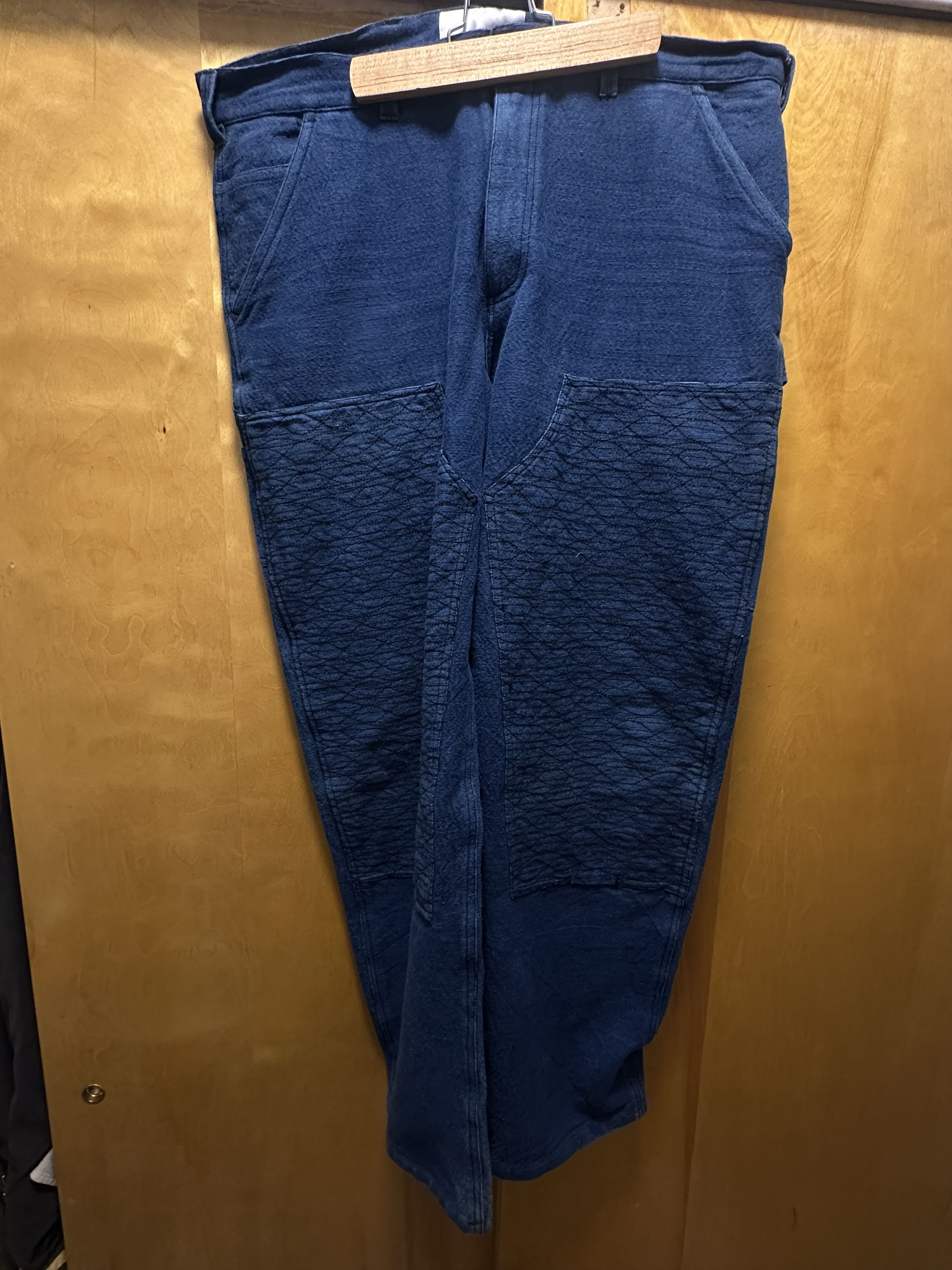 18 East 18 East STUDIO DOUBLE KNEE PANT - NATURAL INDIGO KHADI - XL Size US 40 / EU 56 - 1 Thumbnail