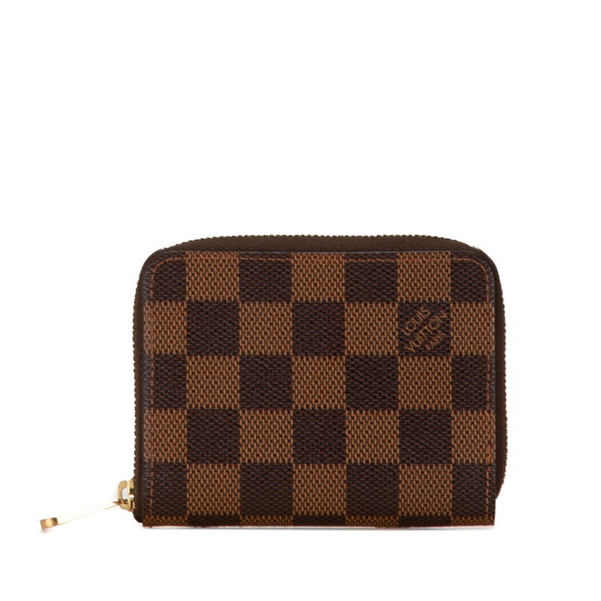 Louis Vuitton Louis Vuitton Damier Zippy Coin Purse Case N63070 Brown PVC Leather Women's LOUIS VUITTON Size ONE SIZE - 1 Thumbnail