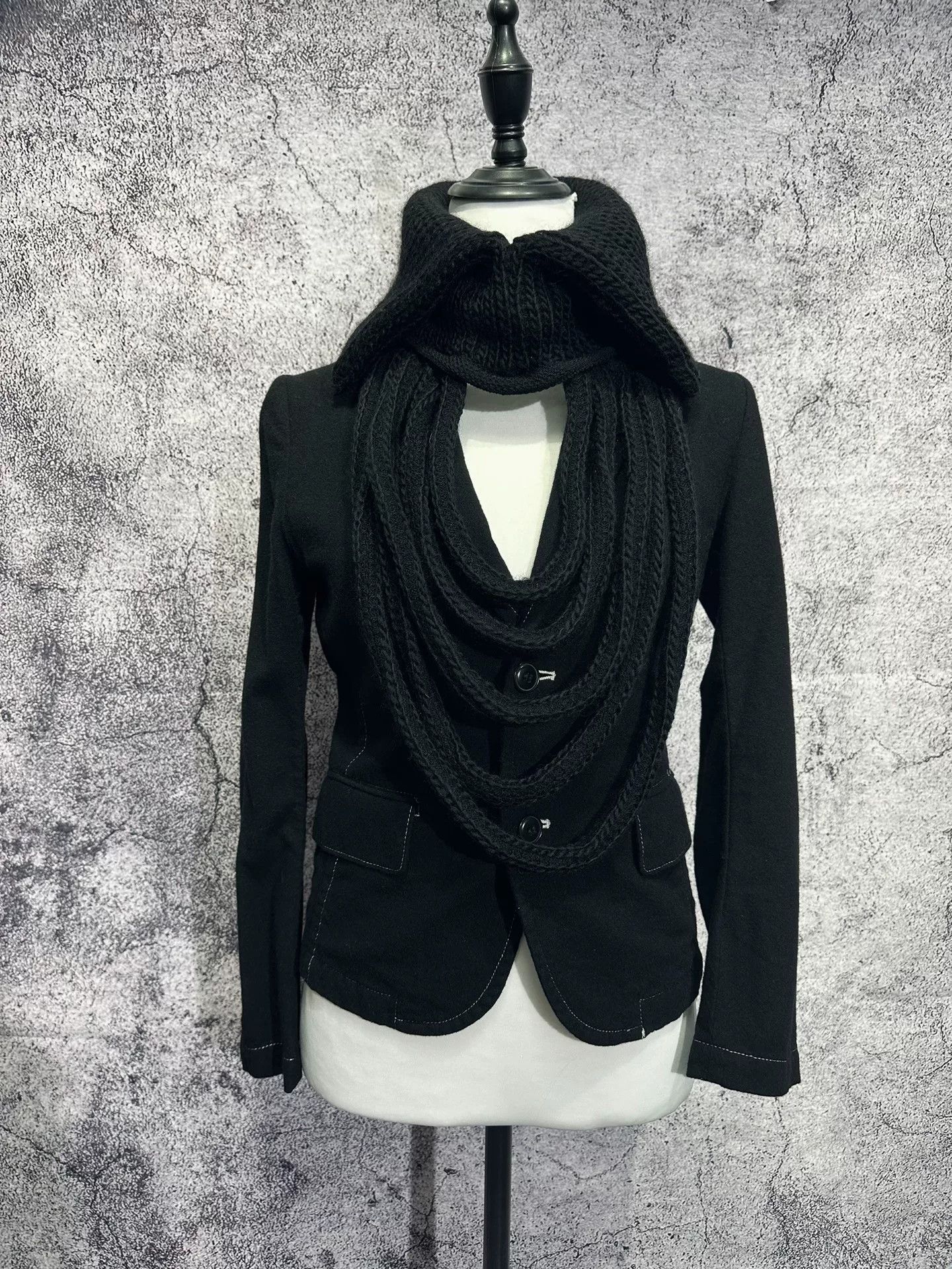 Yohji Yamamoto Yohji Yamamoto Black Wool Jacket Size US M / EU 48-50 / 2 - 1 Thumbnail