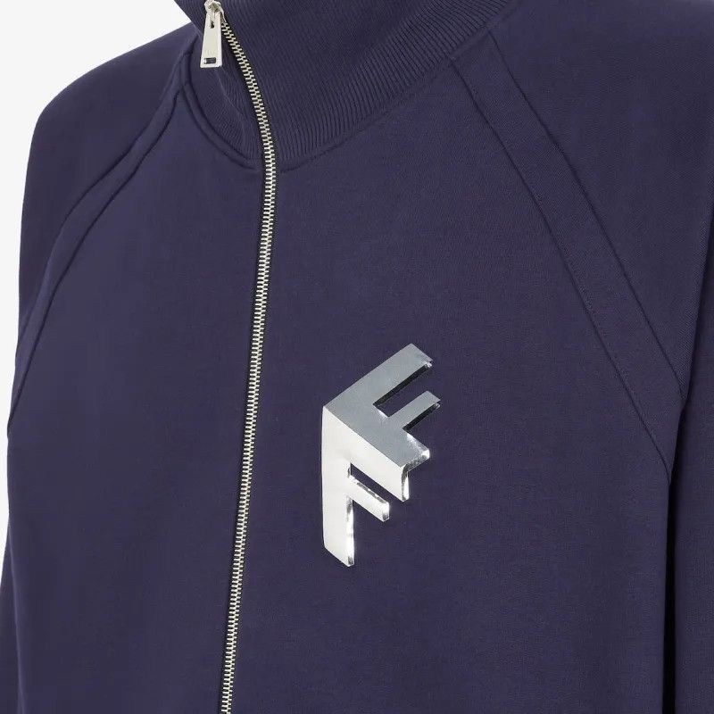 Fendi o1w1db10325 FY1272 Sweatshirt in Navy Blue Size US L / EU 52-54 / 3 - 3 Thumbnail
