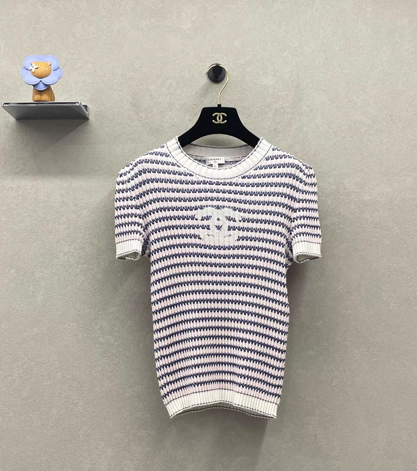 Chanel Chanel Knit Striped Short-Sleeve Top Size 36 Star Size XS / US 0-2 / IT 36-38 - 1 Thumbnail