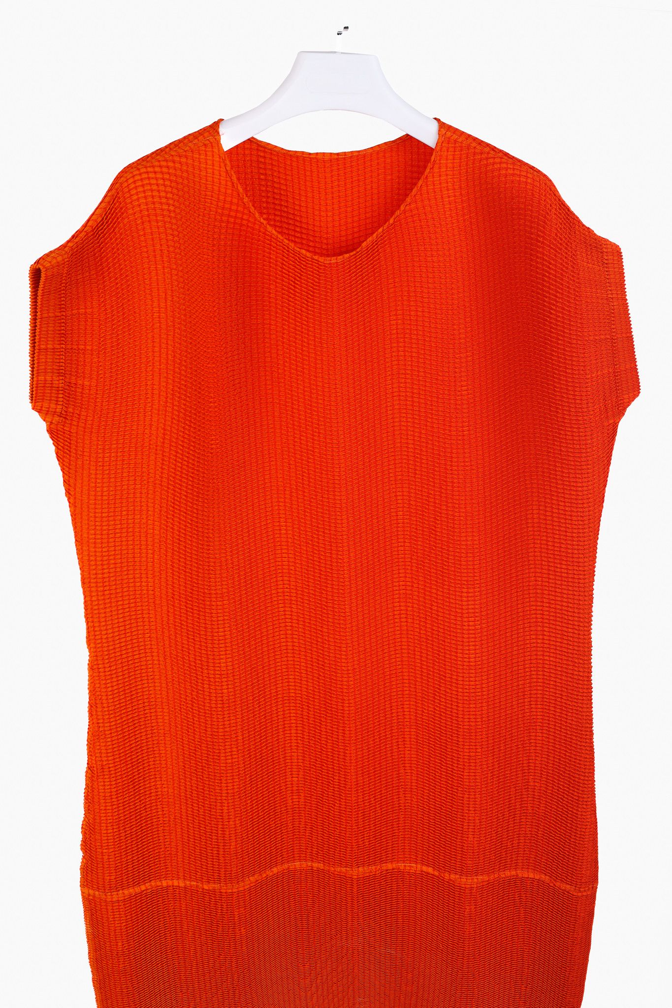 Issey Miyake Issey Miyake Mainline Orange Wave Spongy Pleats Tunic Size L / US 10 / IT 46 - 3 Thumbnail