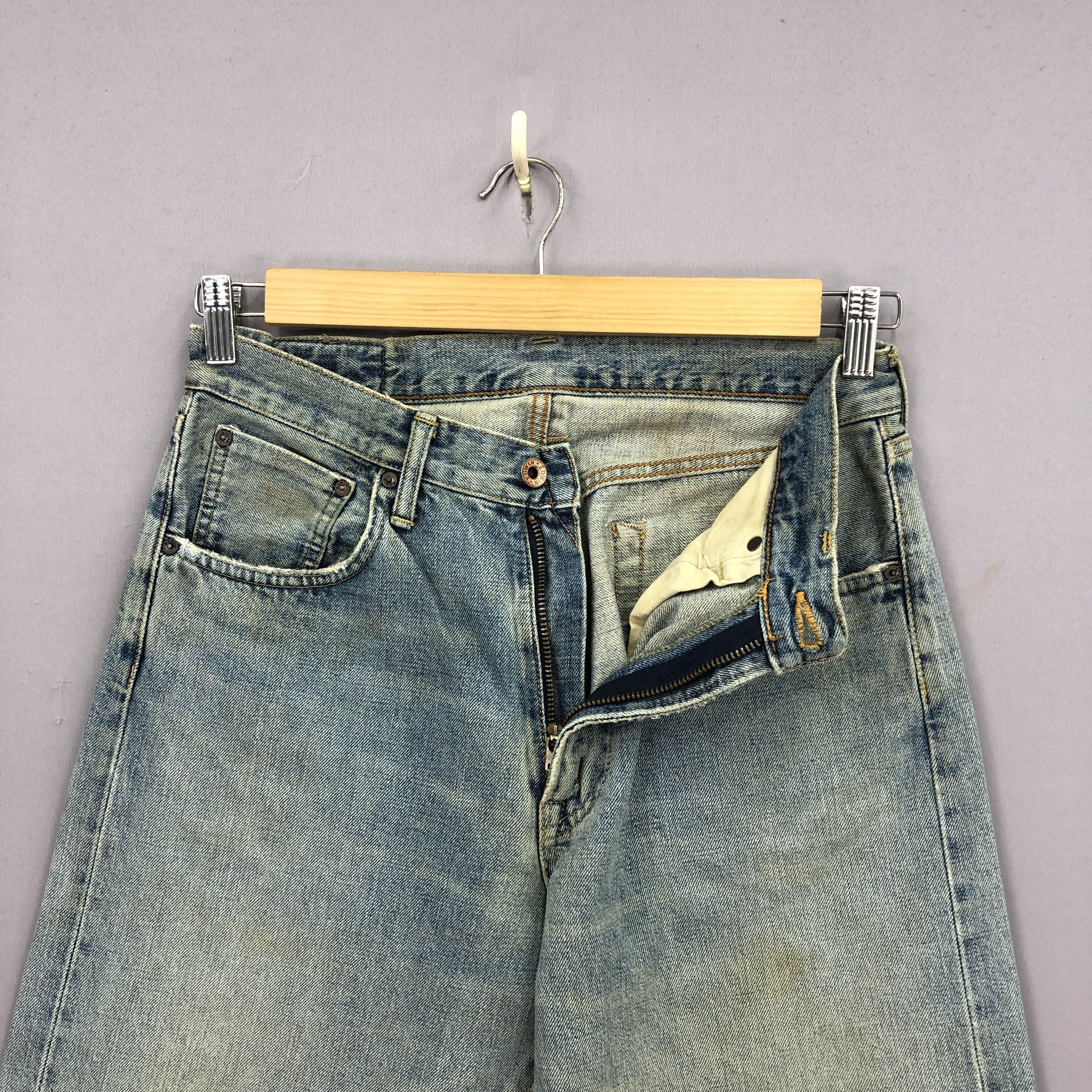 Japanese Brand Vintage Edwin 505x Selvedge Jeans Faded Mud Wash Denim Size 28" / US 6 / IT 42 - 6 Thumbnail