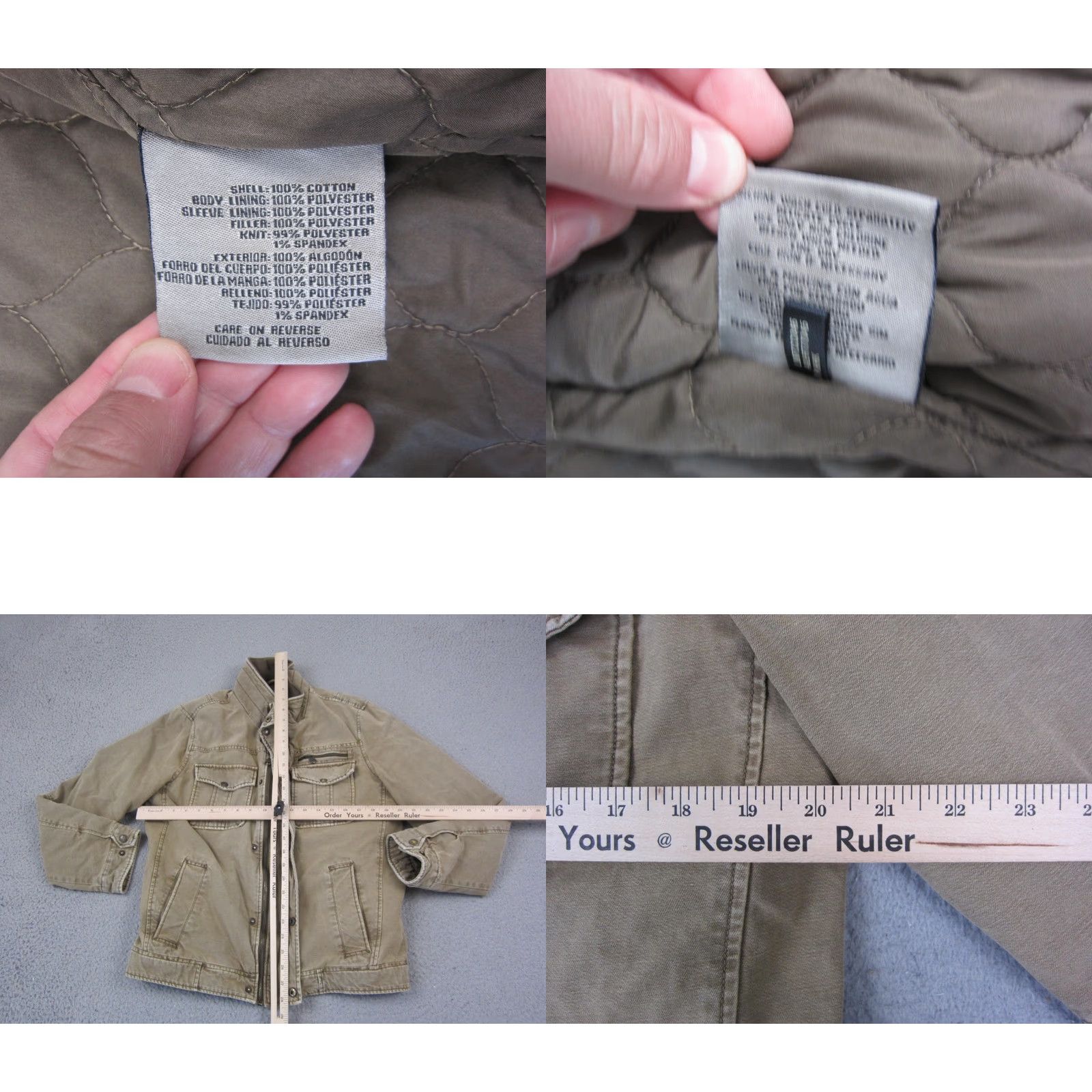 Levi's Levi's Jacket Mens M Brown Military Field Zip Up Lined Canvas Cotton Coat Size US M / EU 48-50 / 2 - 8 Thumbnail