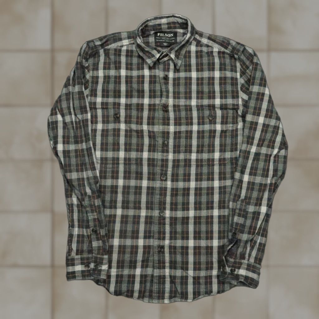 Filson Filson Shirt Mens XS Black Plaid Long Sleeve Button-Up Casual, Travel, Workwear, Pockets, Lightweight, Cotton, Regular Fit, Fall, Spring, Winter, Mens Size US XS / EU 42 / 0 - 1 Thumbnail