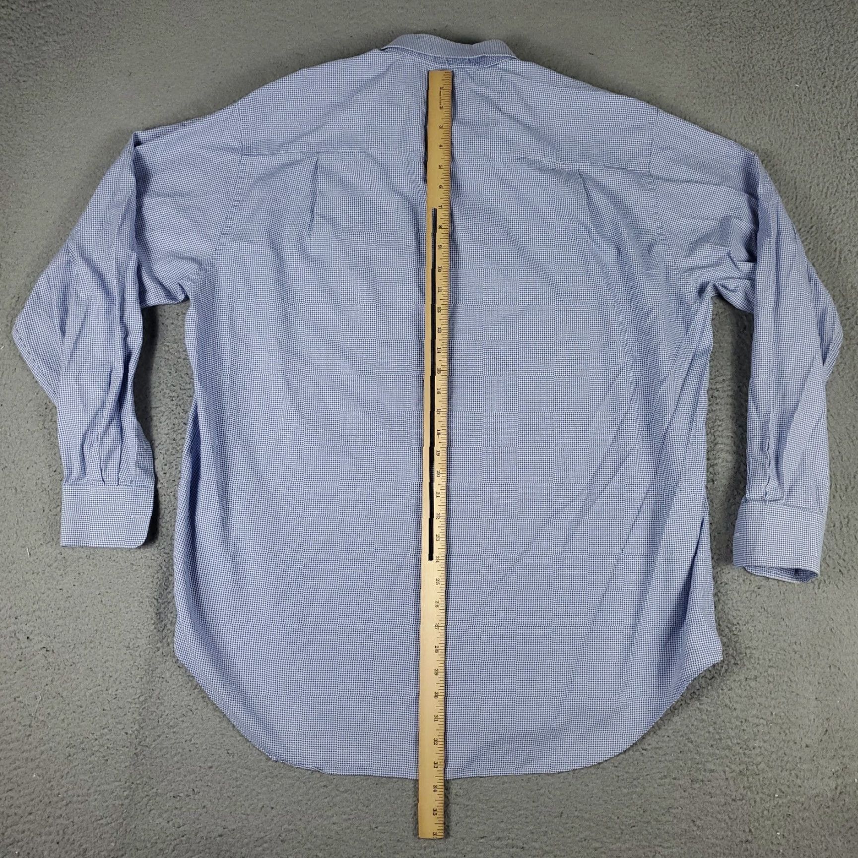 David Donahue Vintage David Donahue Dress Shirt Mens Size 18 Blue Long Sleeve Cotton Business Casual Formal Size 48R - 4 Thumbnail