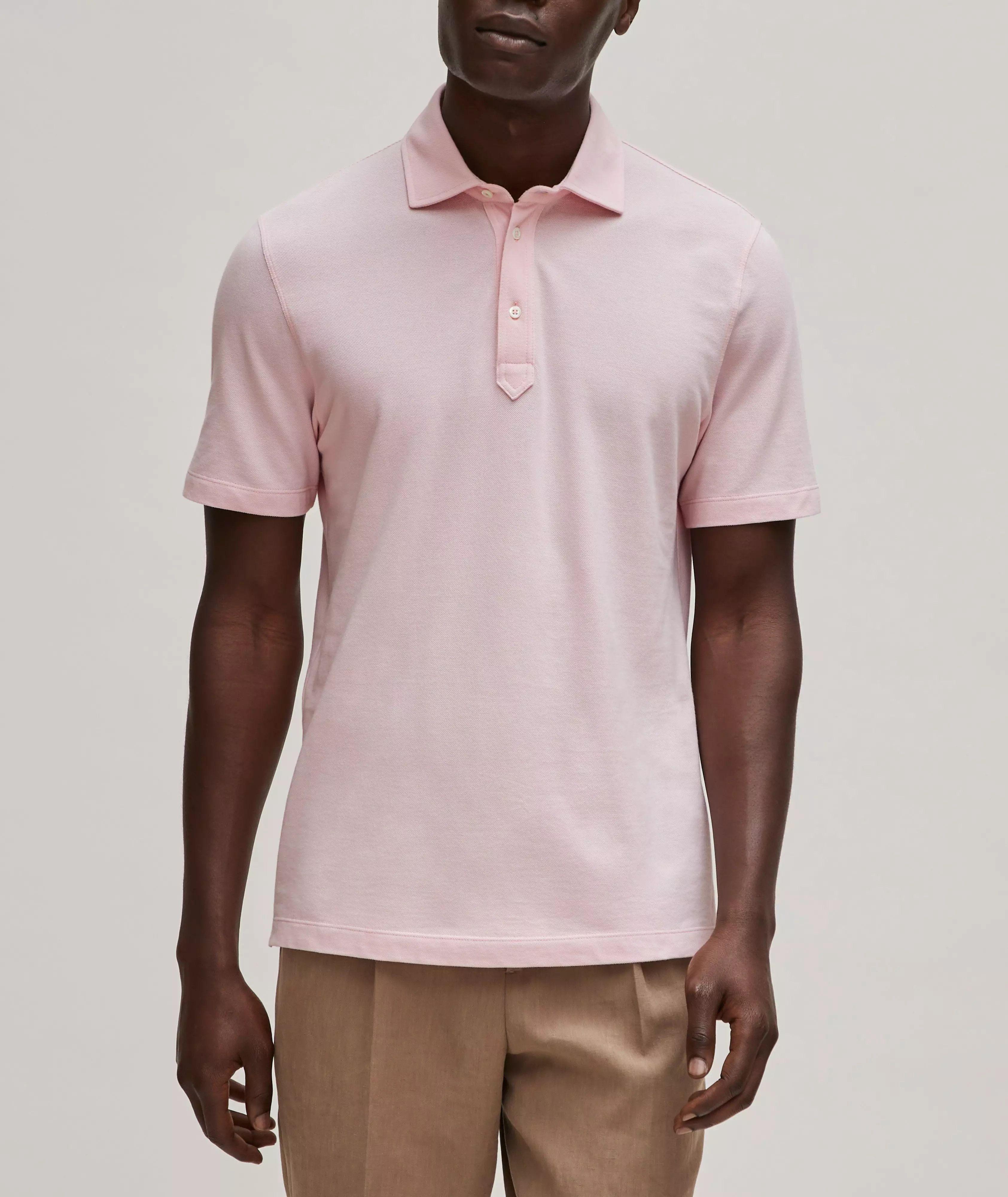 Brunello Cucinelli o1y0526 Polo Shirt in Light Pink Size US XXS / EU 40 - 2 Thumbnail