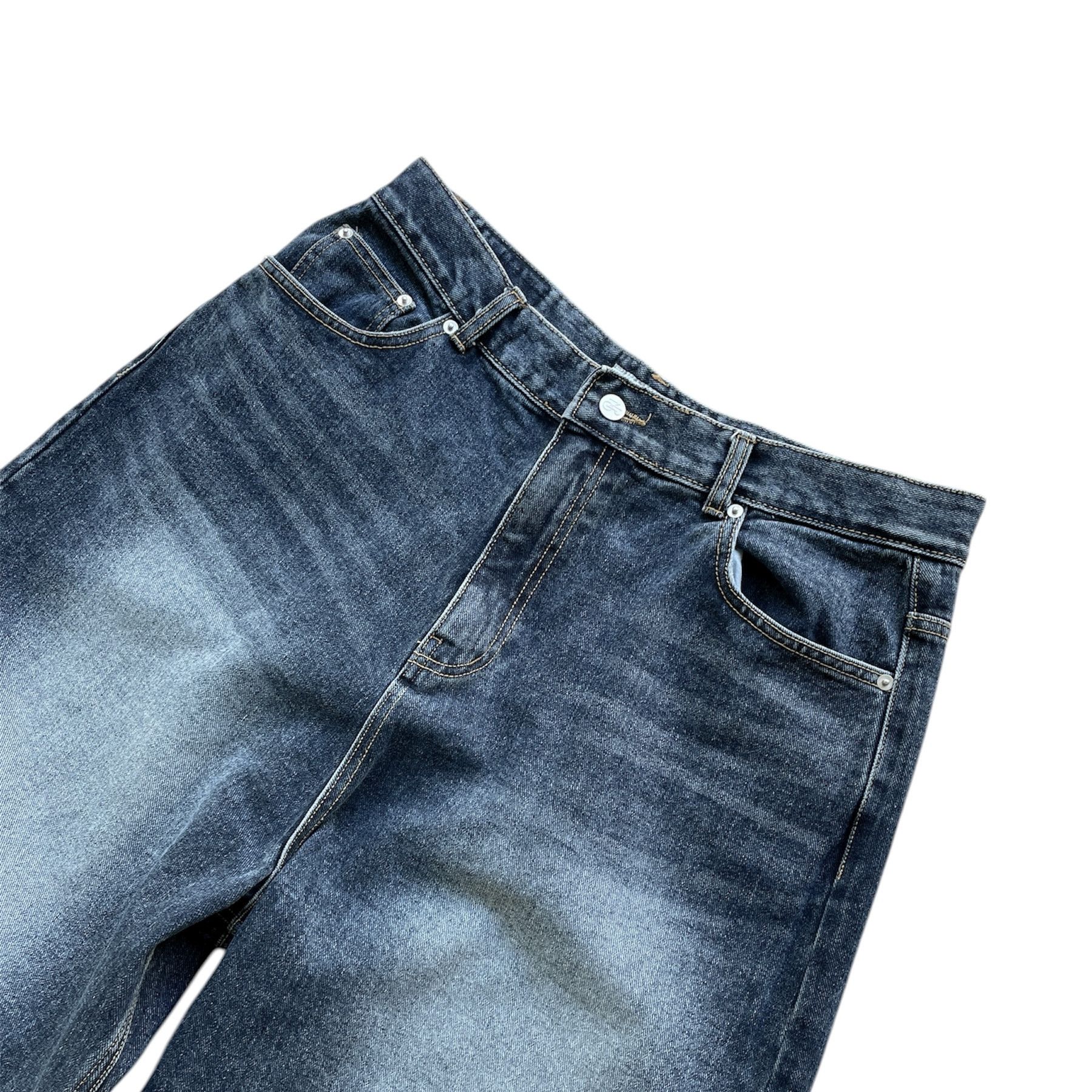 Japanese Brand Baggy skater hiphop washed denim jeans Size US 34 / EU 50 - 2 Thumbnail