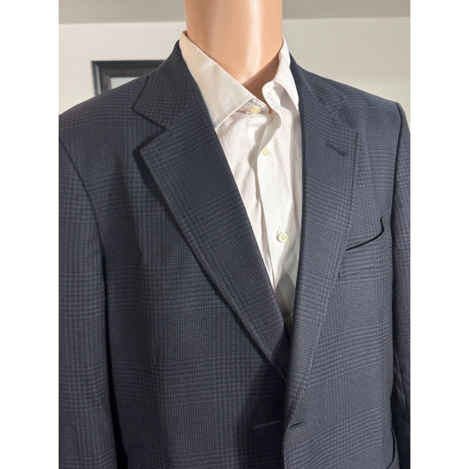 Tom Ford Tom Ford Blue O'Connor Houndstooth Blazer 52IT 42R US Size 42R - 2 Thumbnail