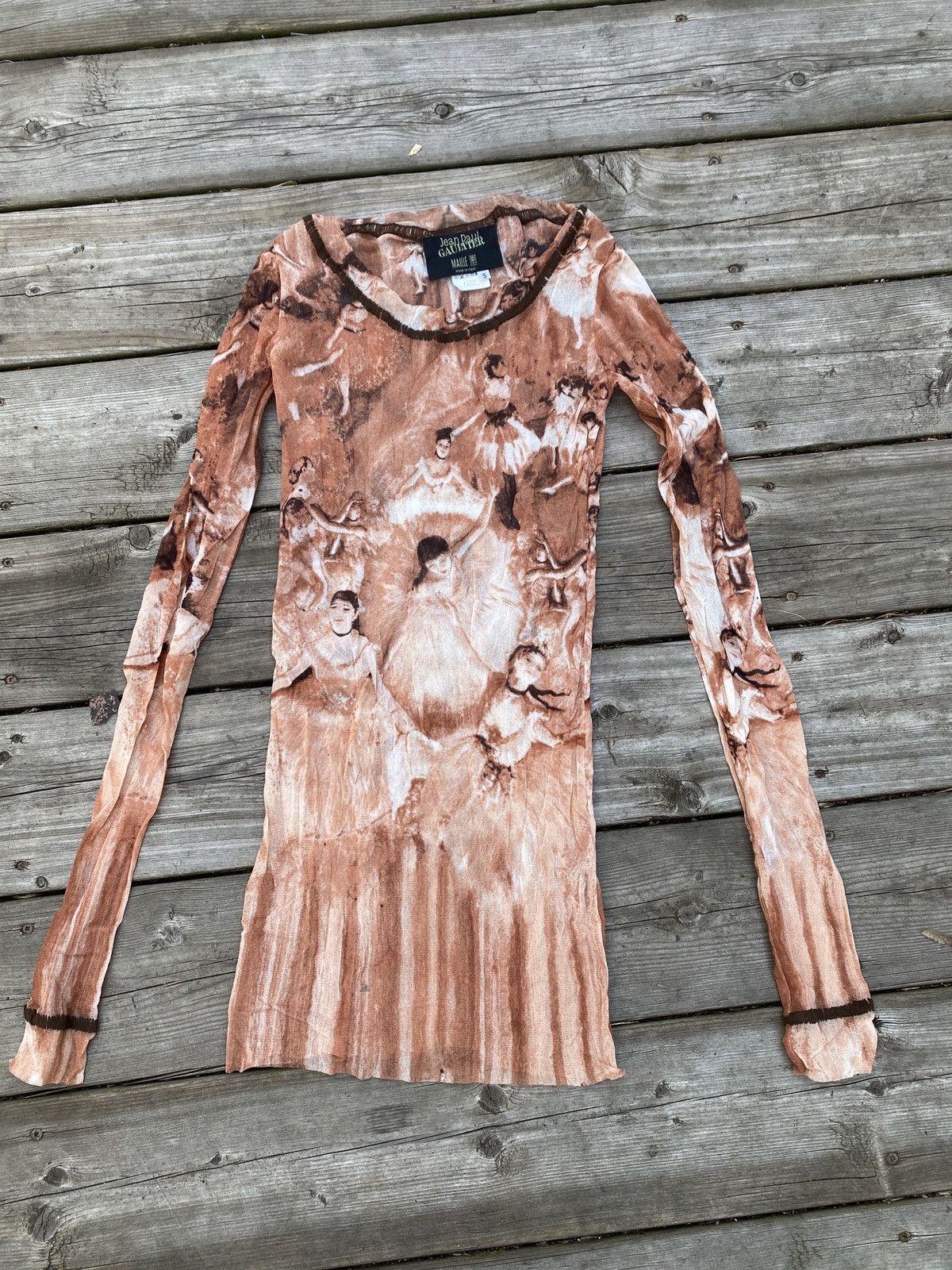 Jean Paul Gaultier × Vintage SS04 Jean Paul Gaultier Edgar Degas Ballerina Sheer Shirt Size S / US 4 / IT 40 - 2 Thumbnail