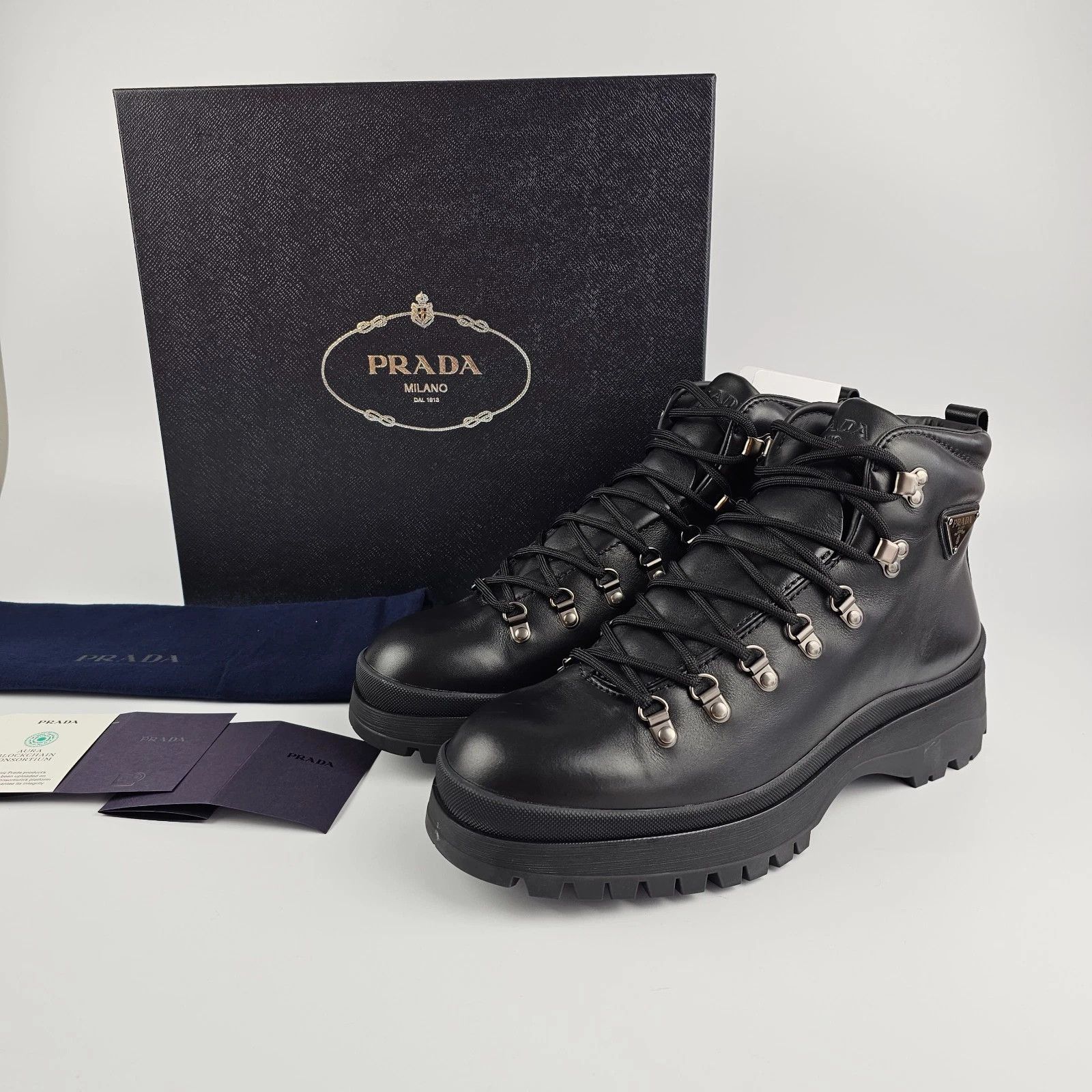 Prada PRADA Brixxen Black Leather Boots New & Authentic Size US 6 / EU 39 - 3 Thumbnail
