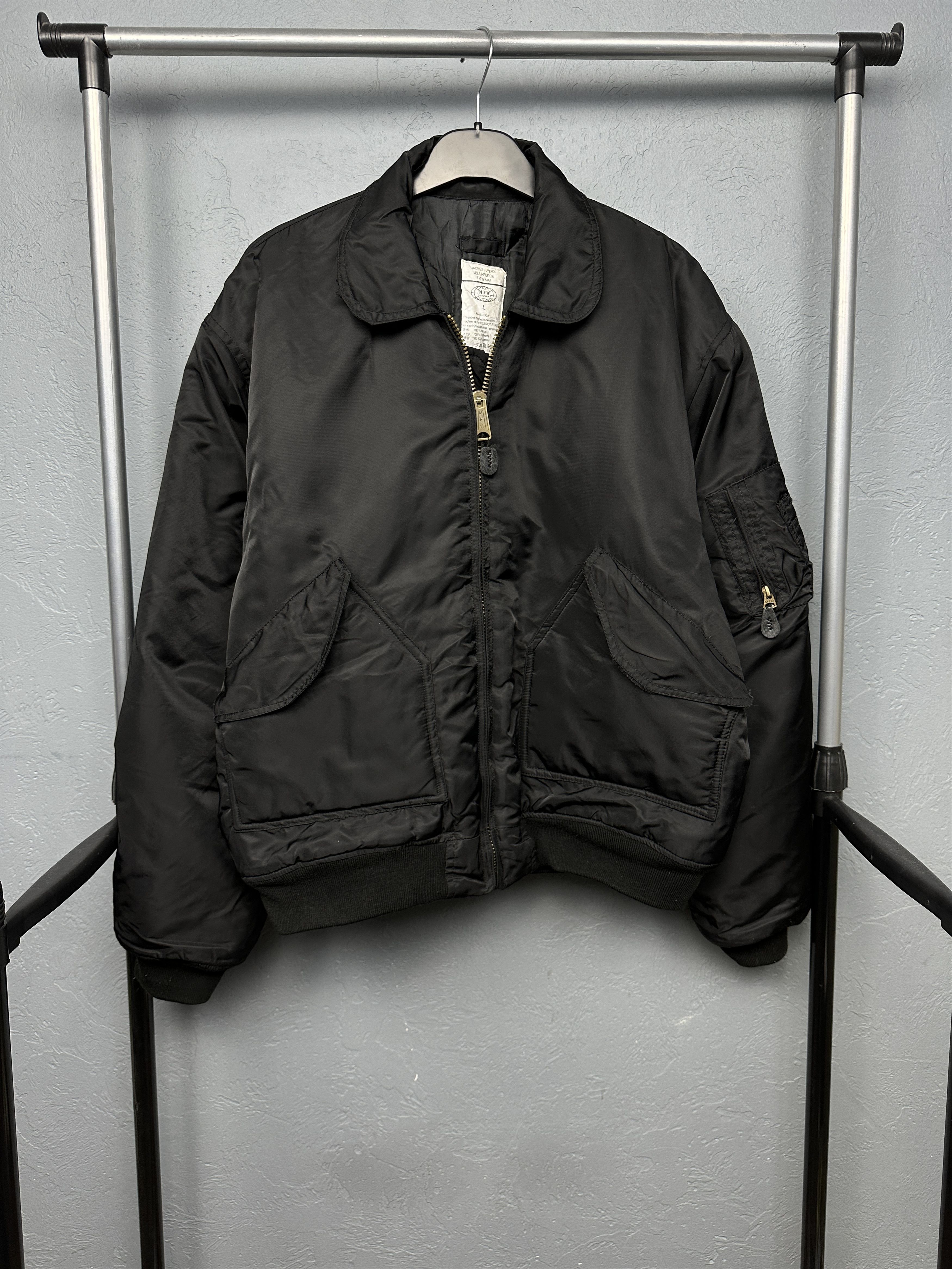 Vintage MFH MA1 Pilot Nylon Bomber Air Force Jacket Vintage Size US L / EU 52-54 / 3 - 1 Thumbnail