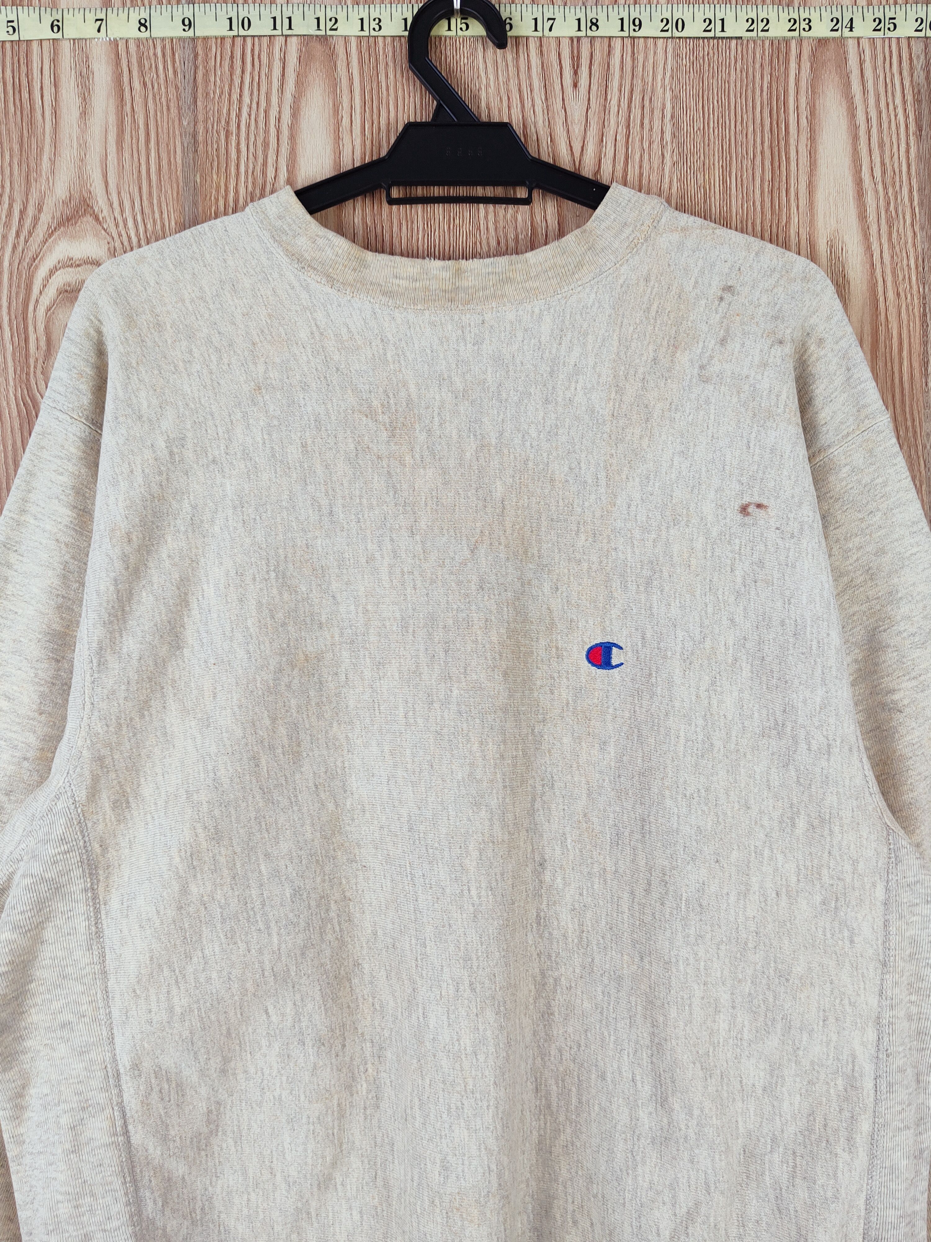Champion Old Vintage 💥 Champion Gray Faded Sweatshirts (USA) Size US XL / EU 56 / 4 - 3 Thumbnail