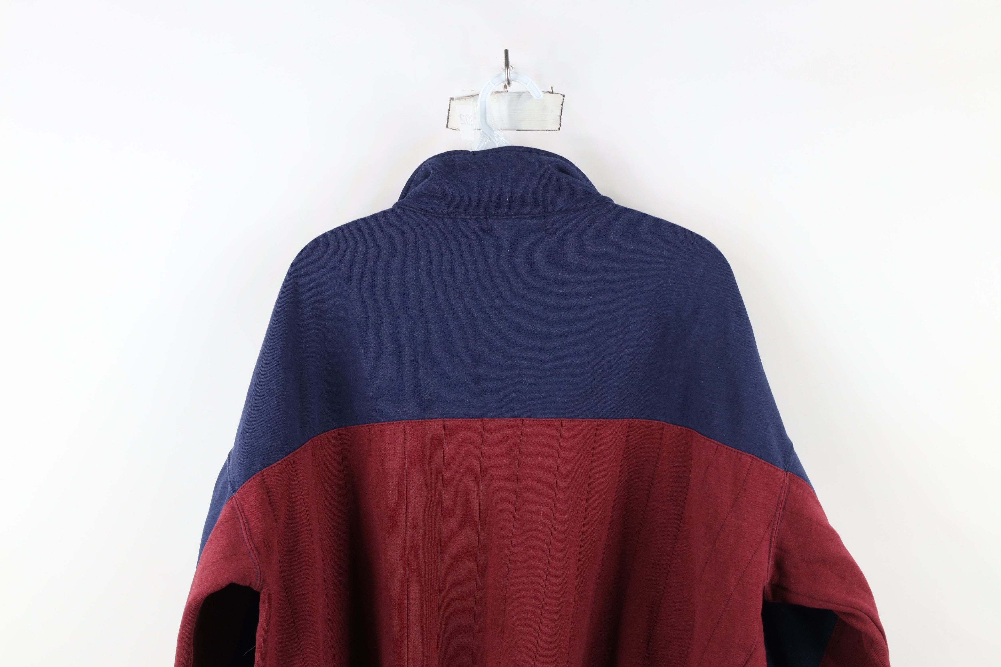 Vintage Vintage 90s Streetwear Block Boxy Fit Half Zip Sweatshirt Size US XL / EU 56 / 4 - 8 Thumbnail