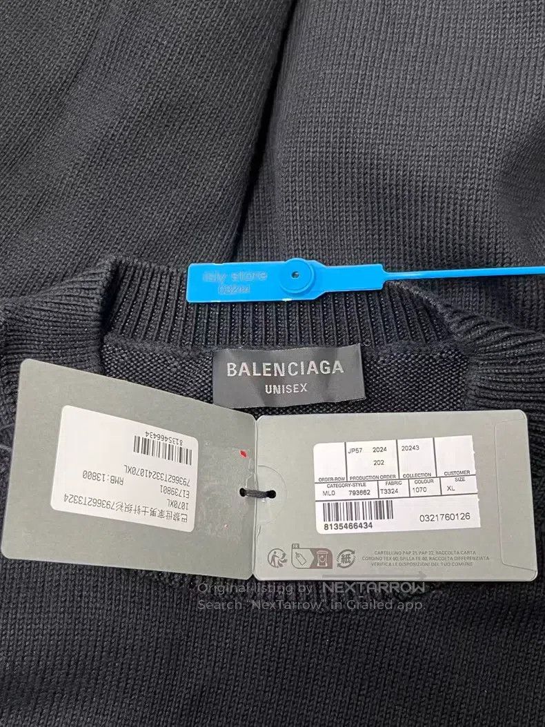 Balenciaga Balenciaga Letter Logo Printed Long Sleeve Crew Neck Sweat Size US M / EU 48-50 / 2 - 9 Thumbnail