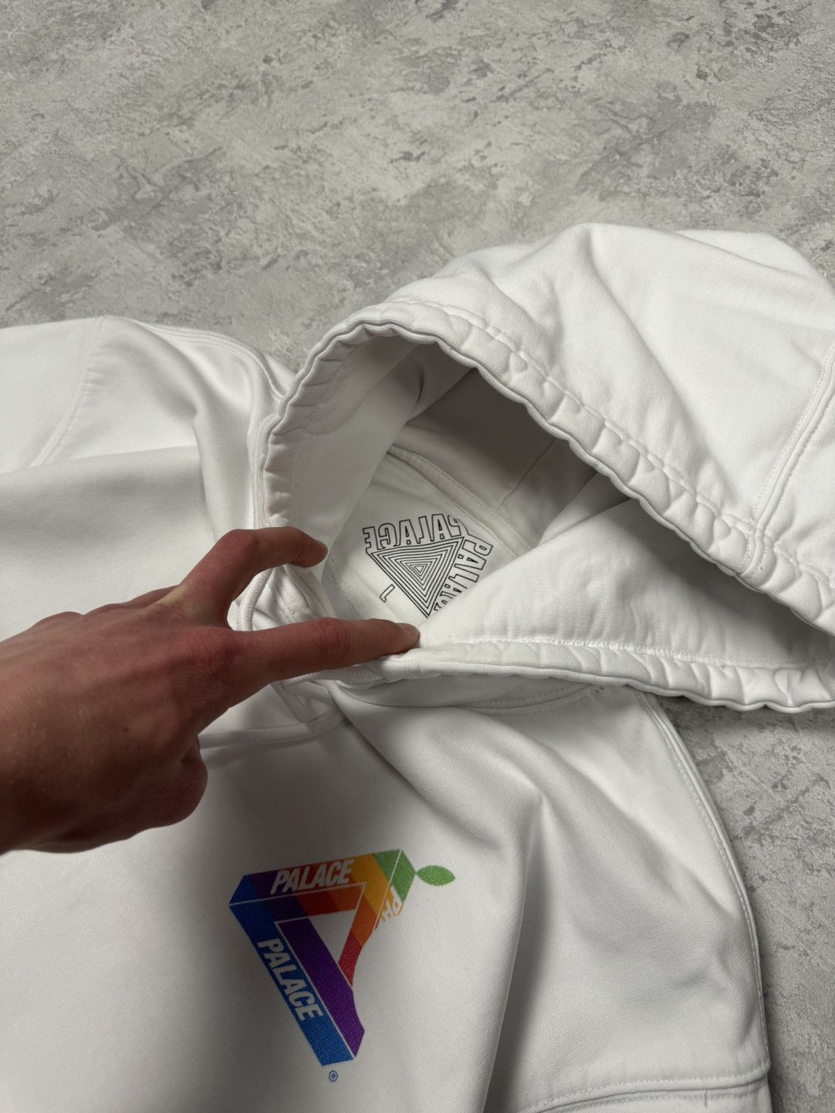 Palace Palace Jobsworth White Hoodie Big Logo Size L Size US L / EU 52-54 / 3 - 12 Thumbnail