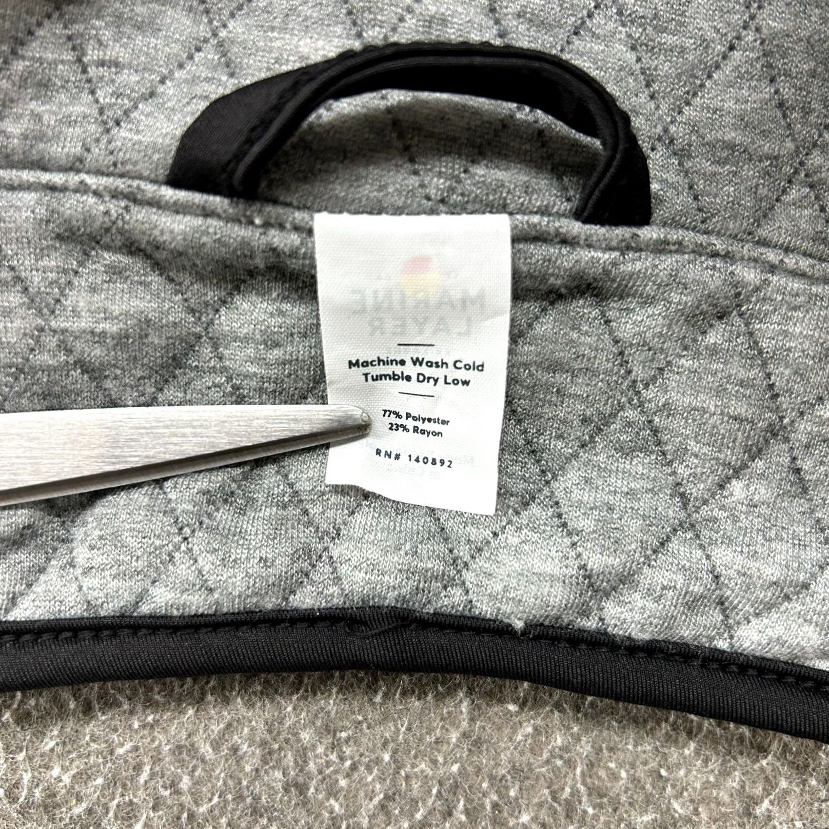 Marine Layer Marine Layer Sweater Mens 2XL Grey Quilted Fleece Pullover Corbet 1/4 T Snap Short Logo Solid Long Sleeve Winter Fall Spring Regular Mens Size US XXL / EU 58 / 5 - 6 Thumbnail