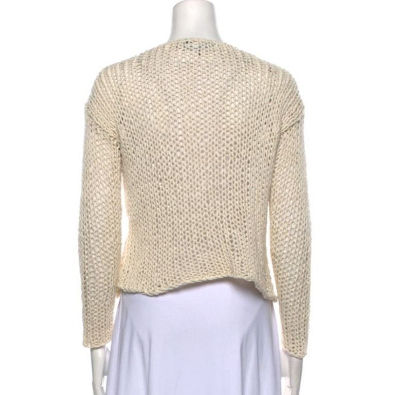 Vince ⭐Vince Womens Sweater Hand Knitted Sz S Long Sleeve Tie 100% Size S / US 4 / IT 40 - 3 Thumbnail