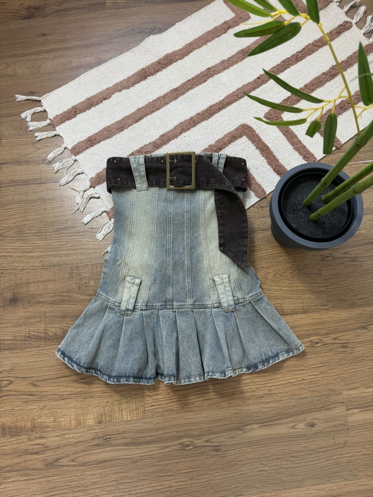 jaded london denim belt dress Shop Zion Denim Corset Mini Dress | Jaded London