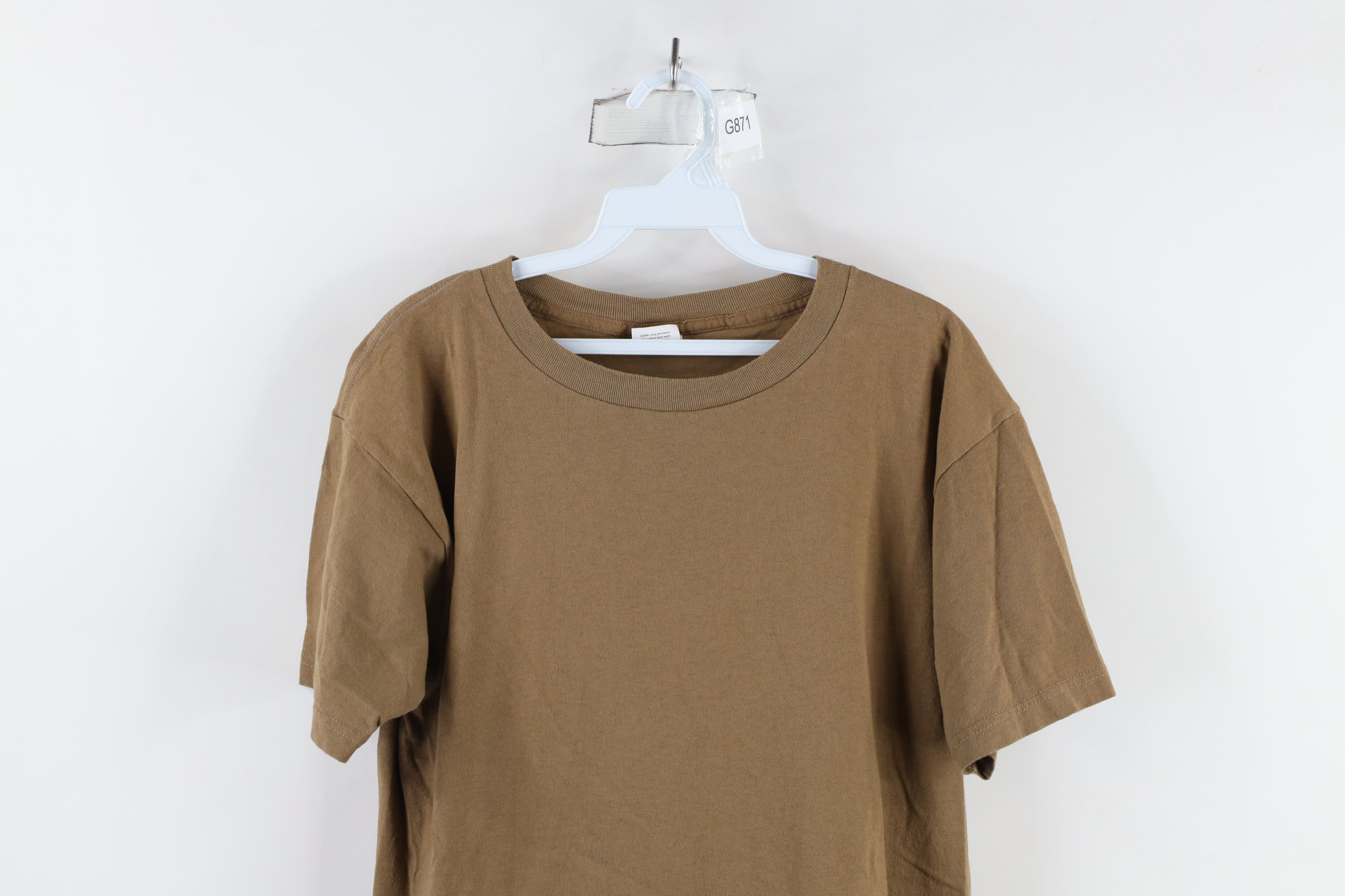 Vintage Vintage 90s Streetwear Short Sleeve T-Shirt Brown Cotton USA Size US L / EU 52-54 / 3 - 2 Thumbnail