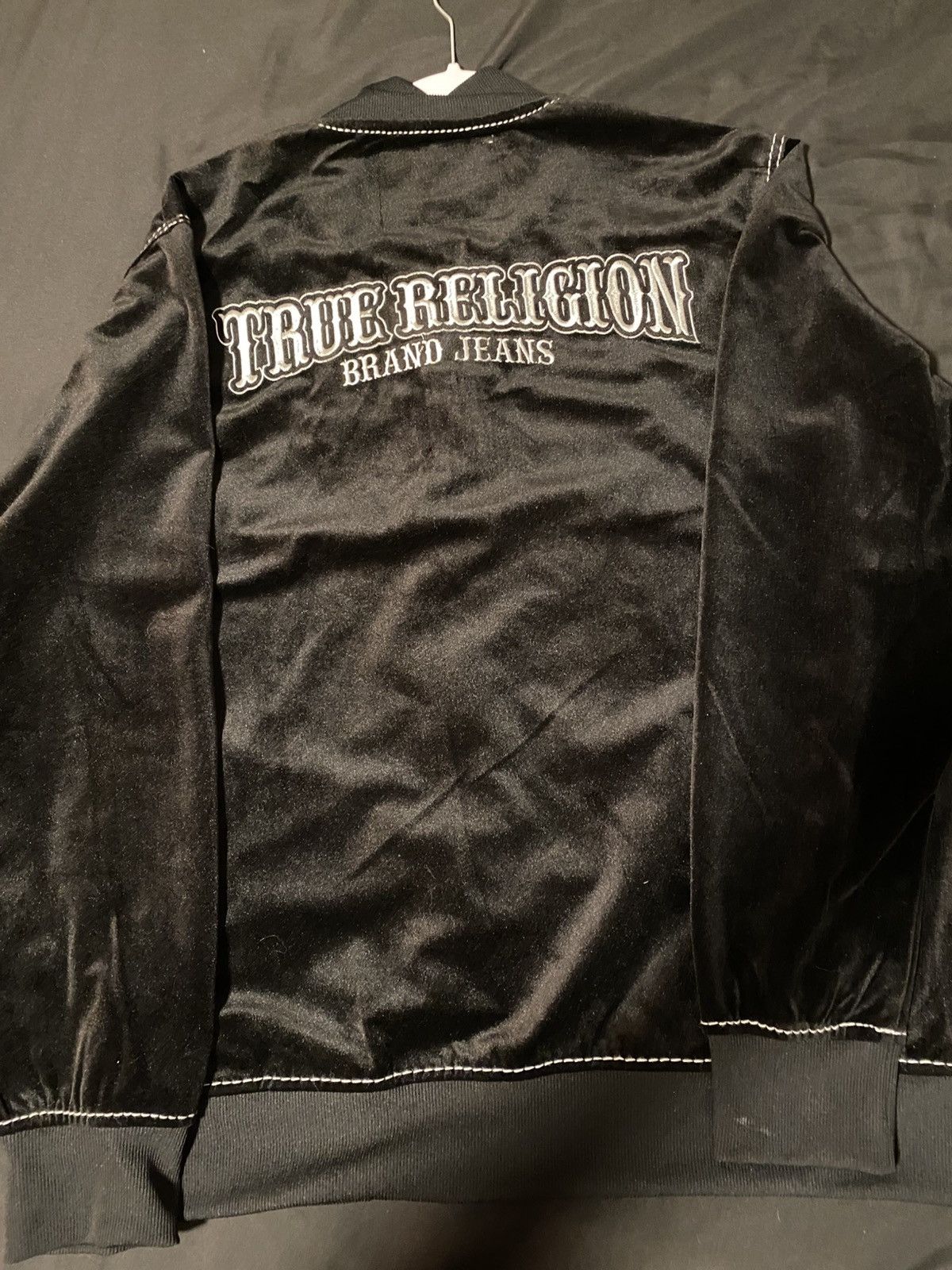 True Religion Men’s black velvet true religion collard hoodie Size US M / EU 48-50 / 2 - 2 Thumbnail