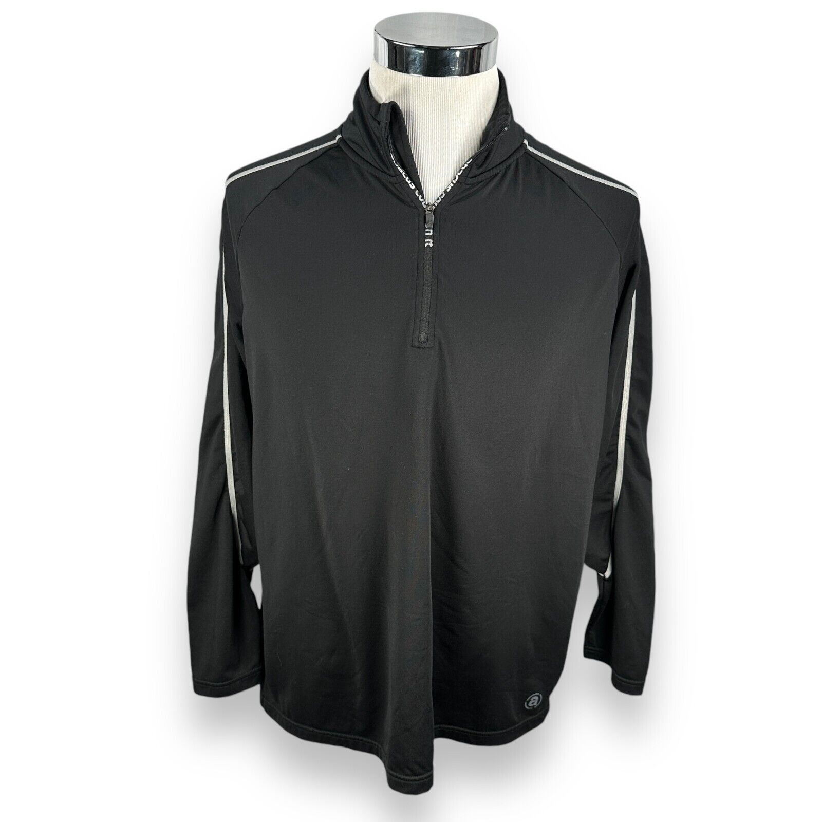 The Unbranded Brand Abacus 1/4 Quarter Zip Pullover Men’s 2XL XXL Black Stretch Size US XXL / EU 58 / 5 - 1 Thumbnail