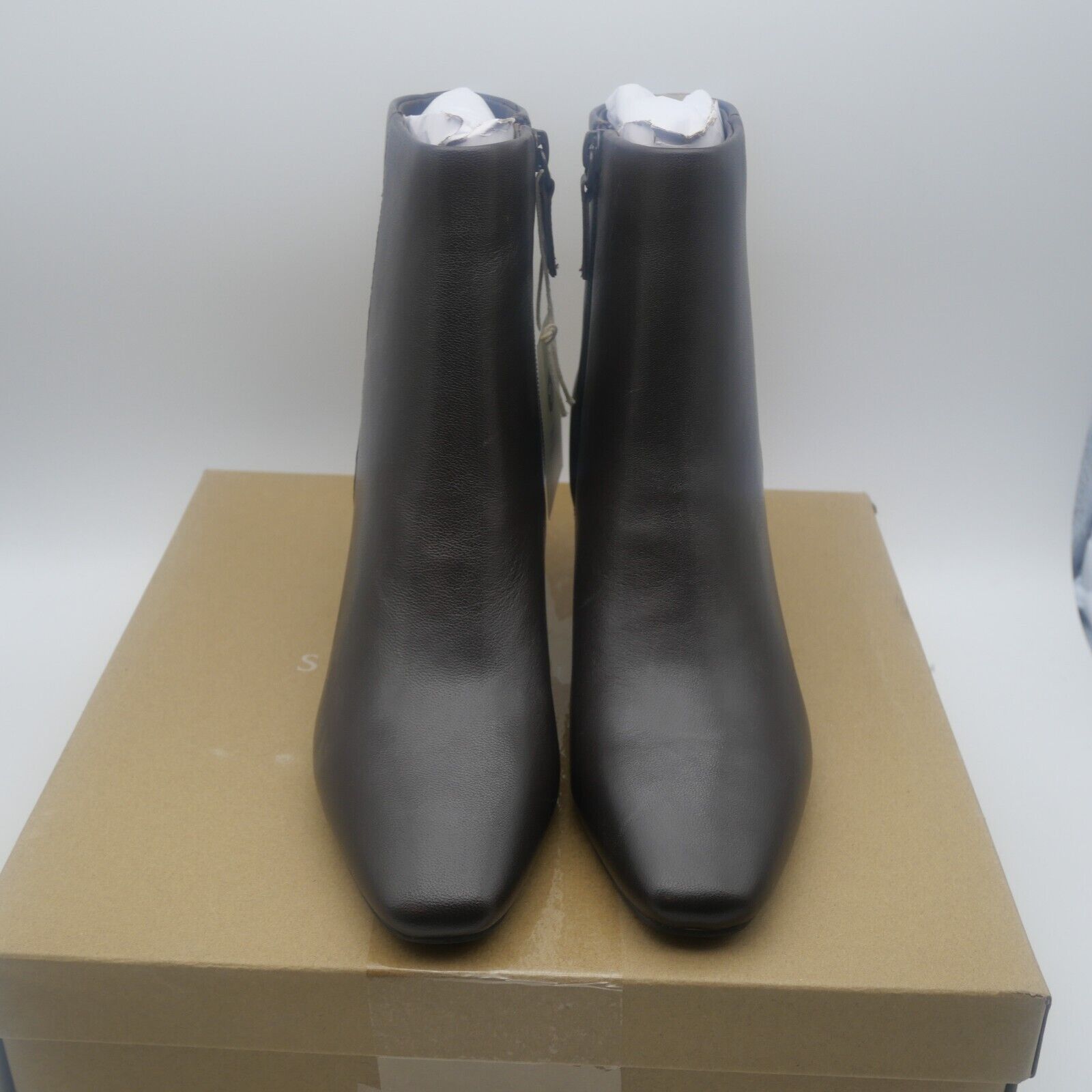 Sanctuary NEW Sanctuary SA Sleek Leather Ankle Boots Shoes Java Brown Size US 6 / IT 36 - 6 Thumbnail