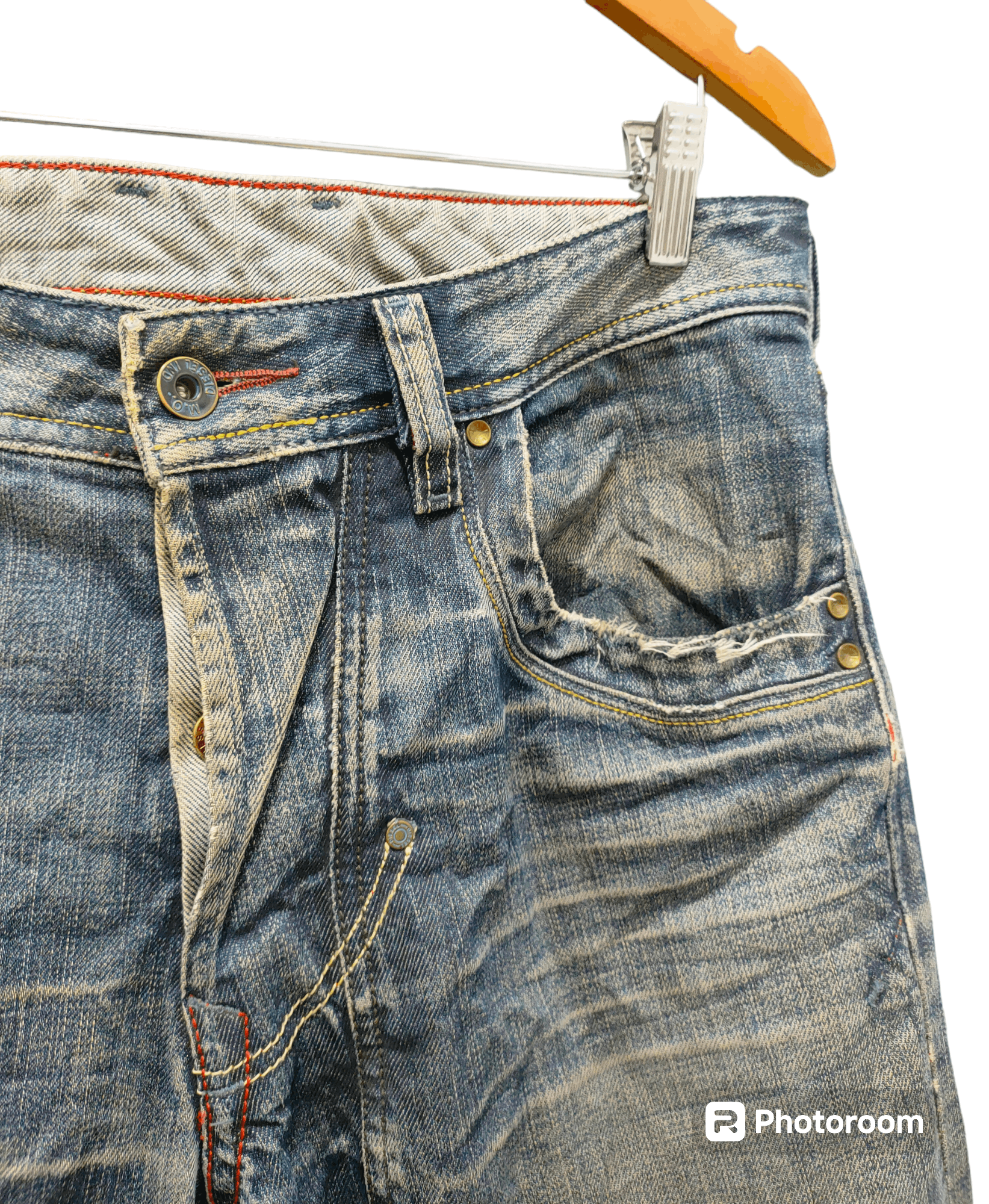 Diesel 💥 Distressed Flared Diesel Industry Denim 💥 Size US 33 - 3 Thumbnail