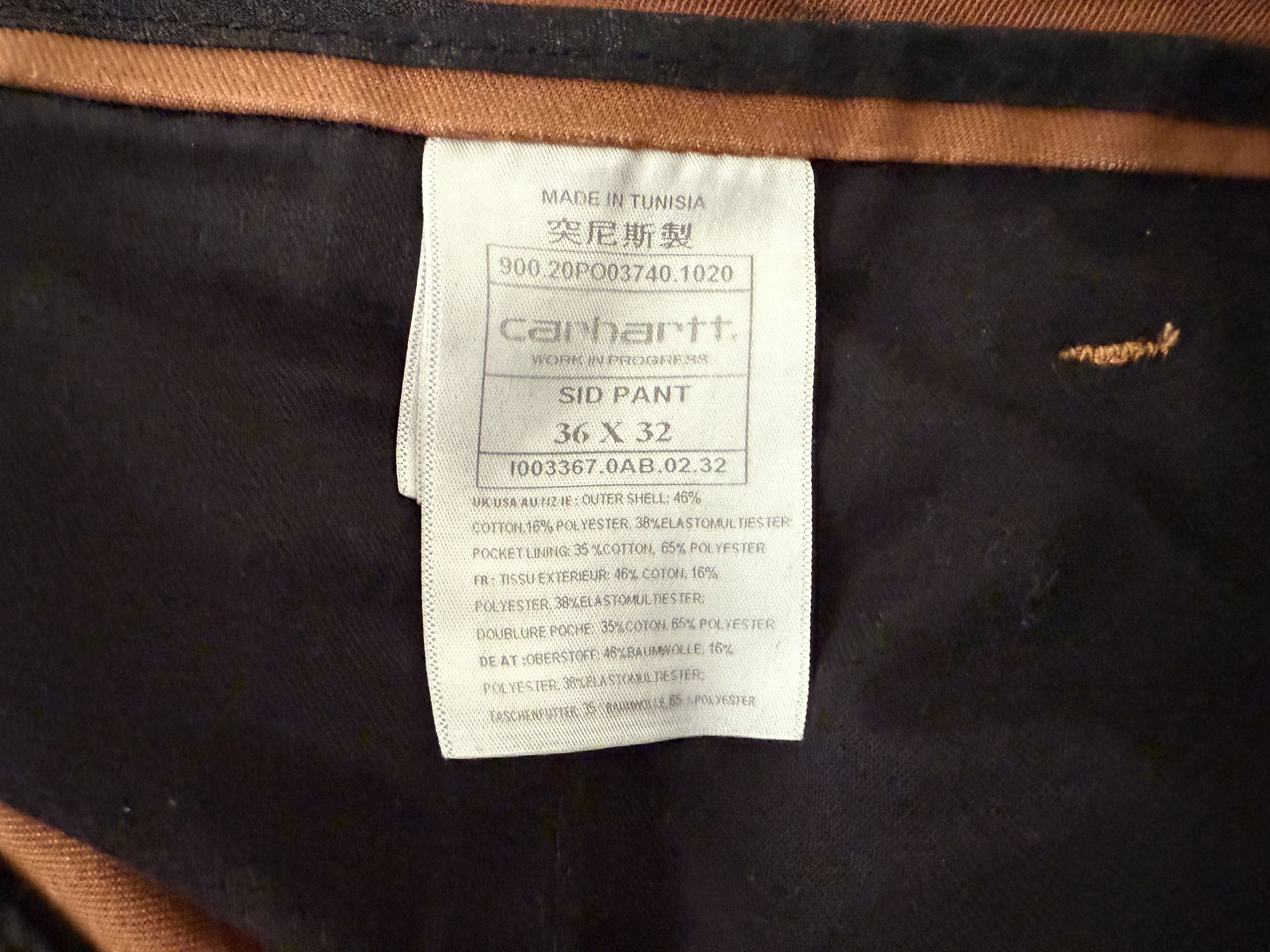 Carhartt Wip CARHARTT WIP SID PANTS 36/32 Size US 36 / EU 52 - 6 Thumbnail