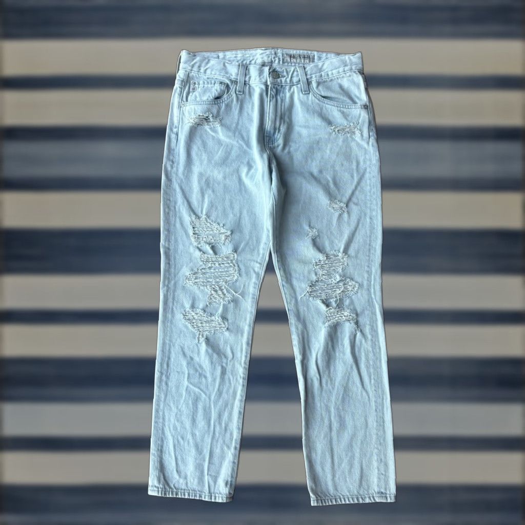Vintage VINTAGE? Adriano Goldschmied Ex-Boyfriend Lucky Slim Jeans Womens 27R Distressed Blue Jeans 5-Pocket Design Boys? Size 27" / US 4 / IT 40 - 1 Thumbnail