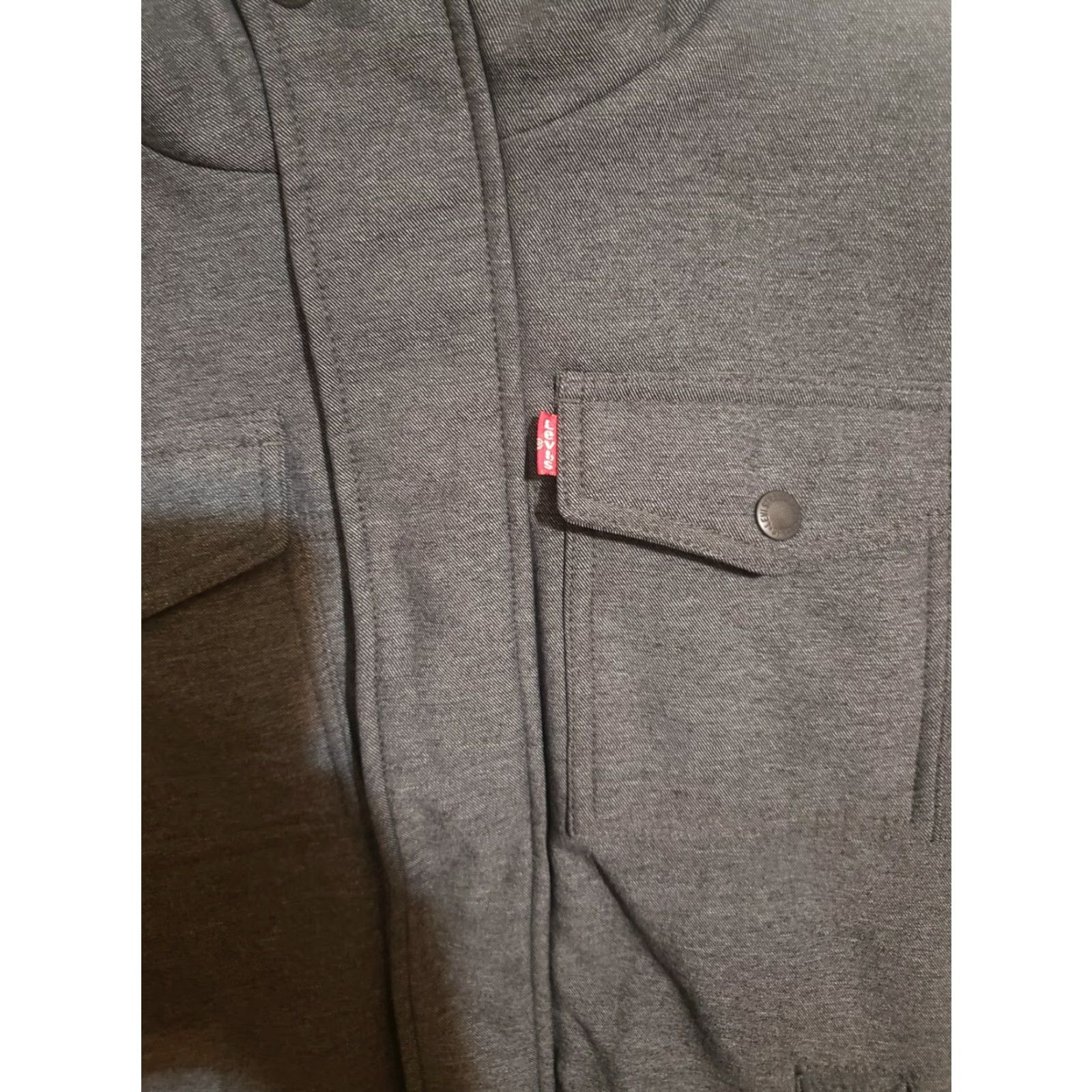 Levi's Levi's Trucker Shirt Mens Small Grey Hooded Faux Sherpa Lined Lined Jacket Size US S / EU 44-46 / 1 - 2 Thumbnail