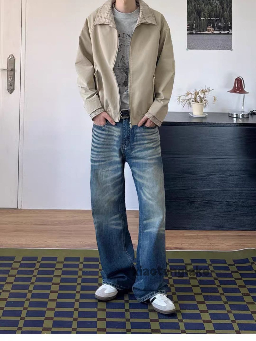 Jean xtl washed faded punk grunge bootcut flared jeans Size US 30 / EU 46 - 10 Thumbnail