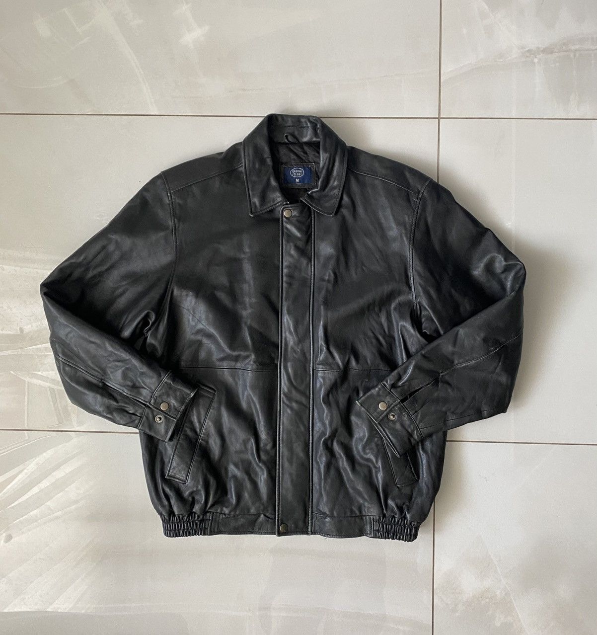 Genuine Leather Vintage 90s Black Leather Jacket Size US L / EU 52-54 / 3 - 2 Thumbnail