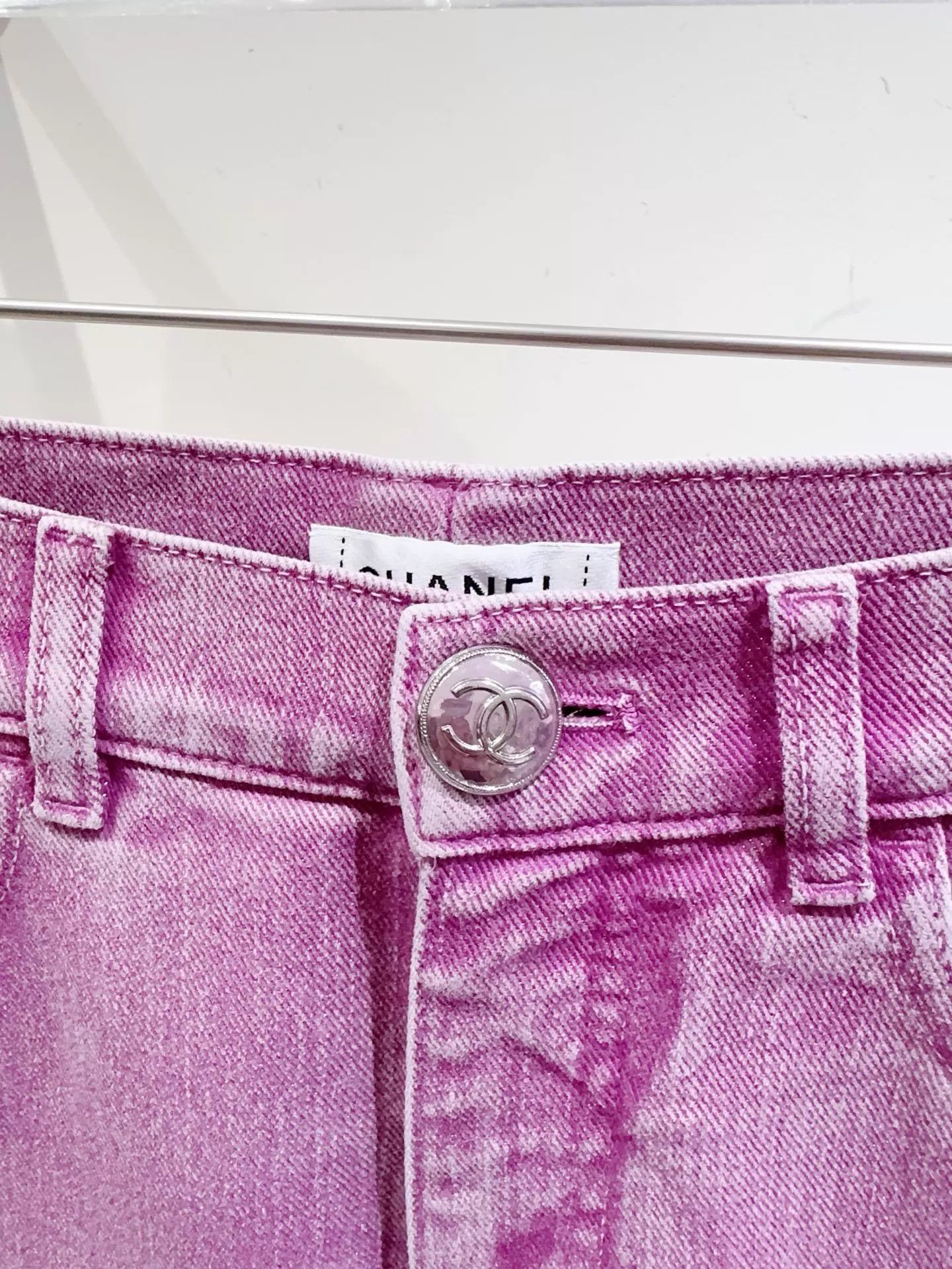 Chanel Chanel 23C Women's High-Waist Denim Pants Size 34 Size 25" / US 0 / IT 36 - 3 Thumbnail