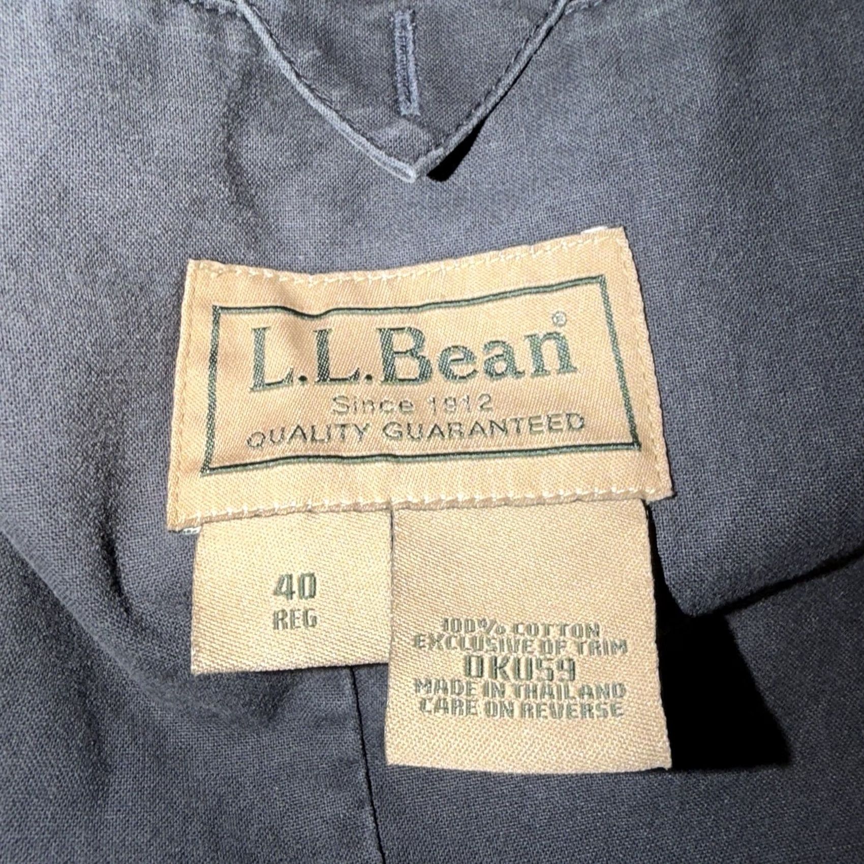Vintage VINTAGE LL Bean Blazer Mens 40 Regular Washed Blue Two Button Sport Coat oKU59 Size 40R - 4 Thumbnail