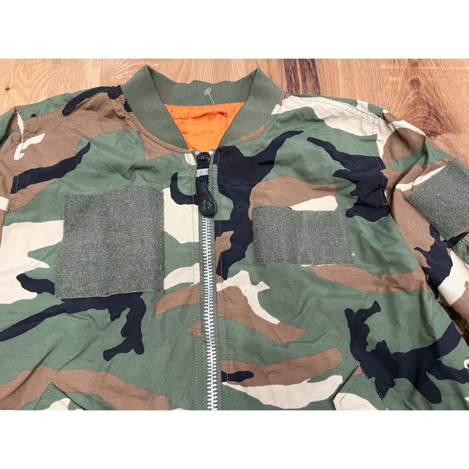 Alpha Industries VINTAGE Alpha Industries MA-1 Jackets Camouflage Reversible Bomber Jacket Men L Green Spring Fall Winter Reversible Pockets Zipper Size US L / EU 52-54 / 3 - 3 Thumbnail