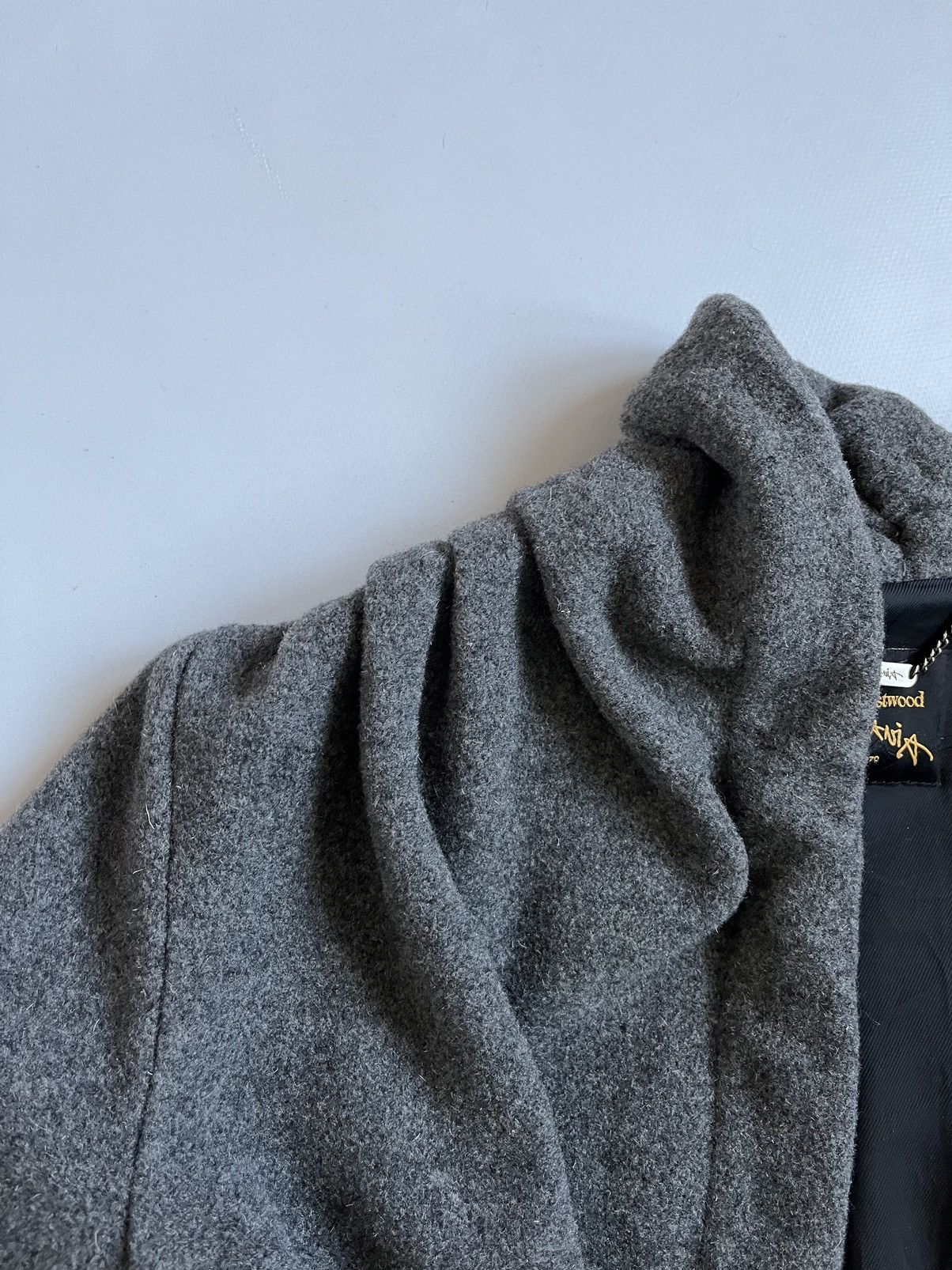 Vivienne Westwood Vivienne Westwood Anglomania Woman Grey Wool Belt Coat Size XL / US 12-14 / IT 48-50 - 20 Thumbnail