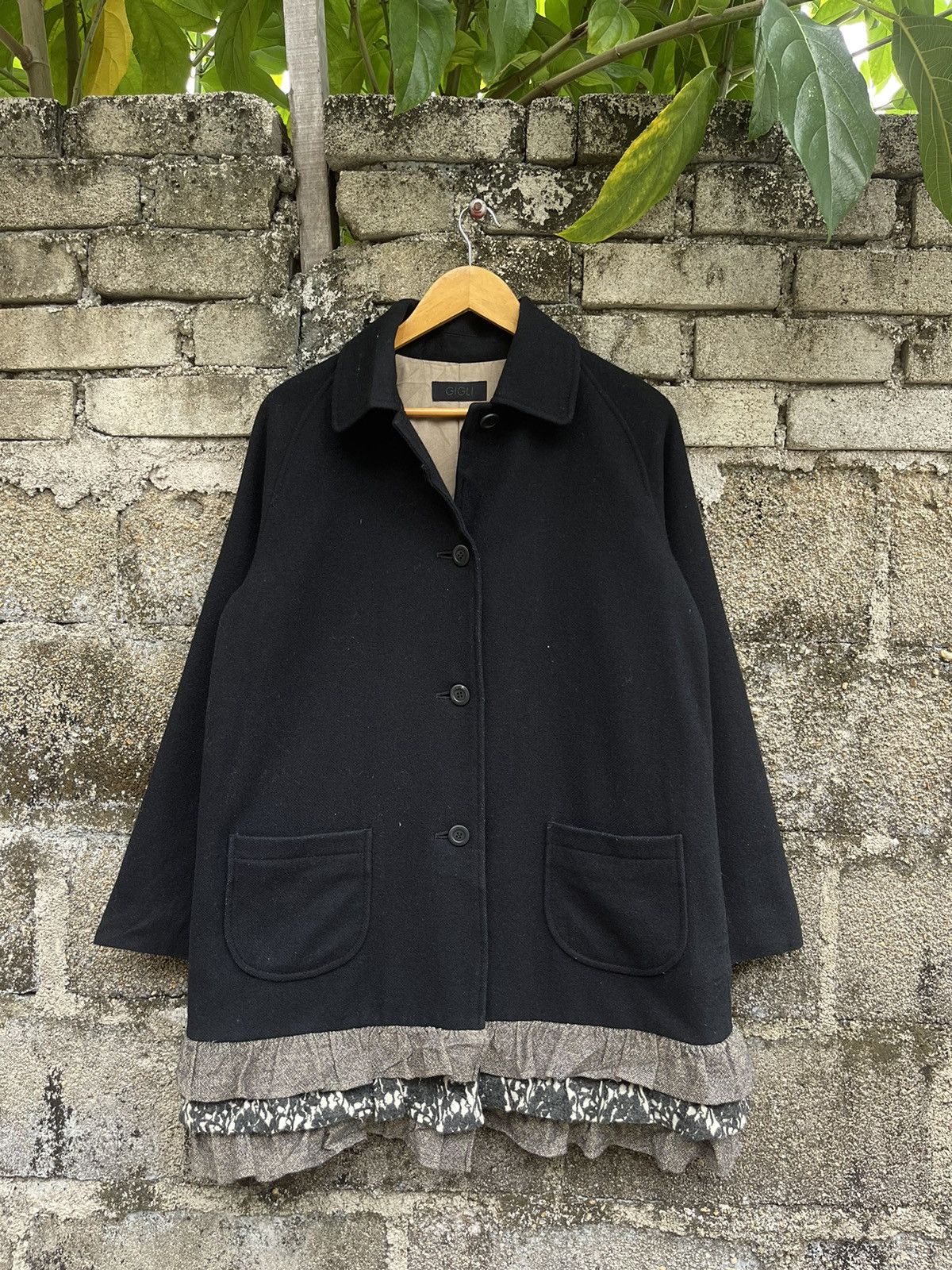 Designer × Romeo Gigli VINTAGE 90’s DESIGNER ROMEO GIGLI WOOL BUTTON JACKET Size L / US 10 / IT 46 - 1 Thumbnail